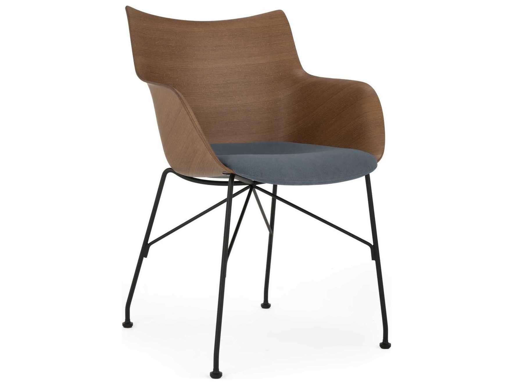Kartell Q-wood Brown Upholstered Computer Office Chair