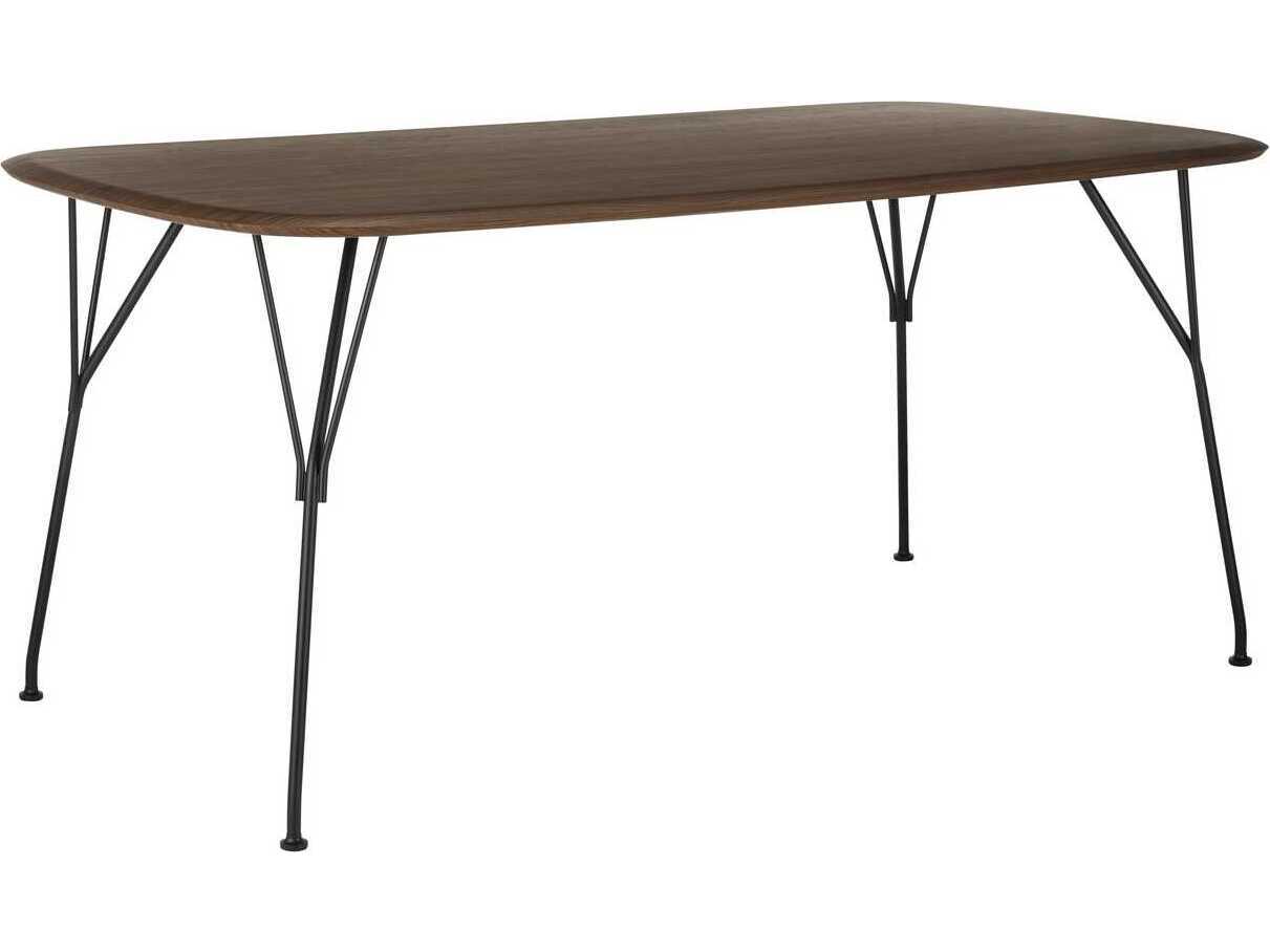 Kartell Viscount Of Wood Rectangular Walnut Black Dining Table
