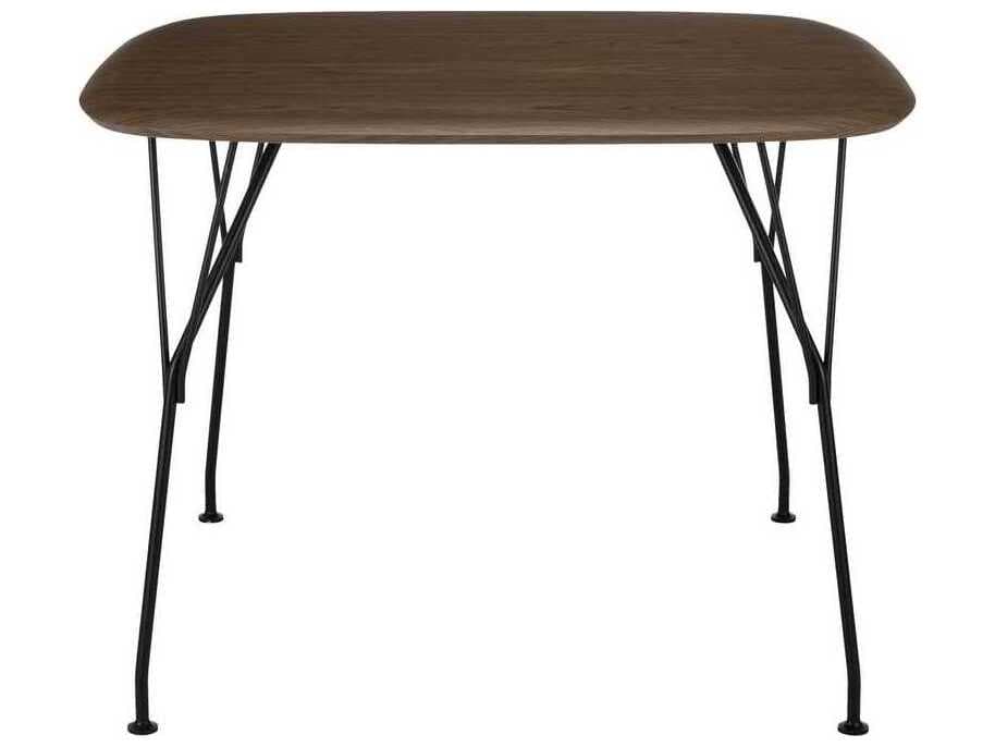Kartell Viscount Of Wood Square Walnut Black Dining Table