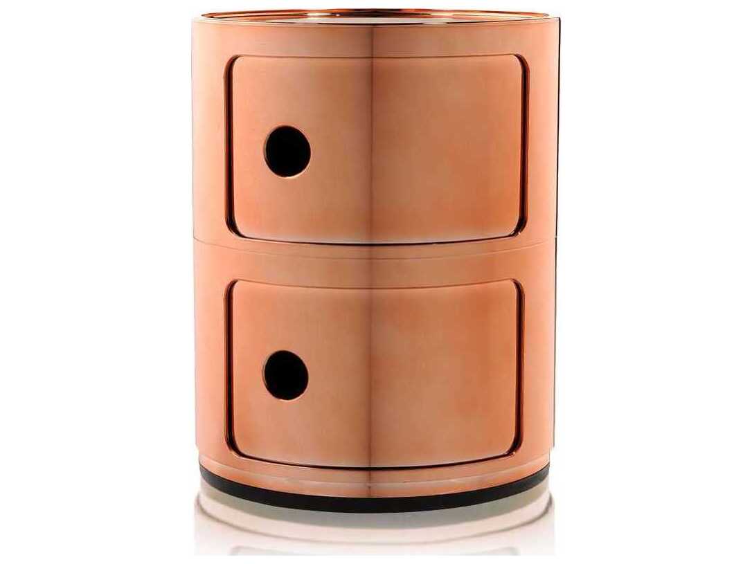 Kartell Componibili Metal Copper File Cabinet