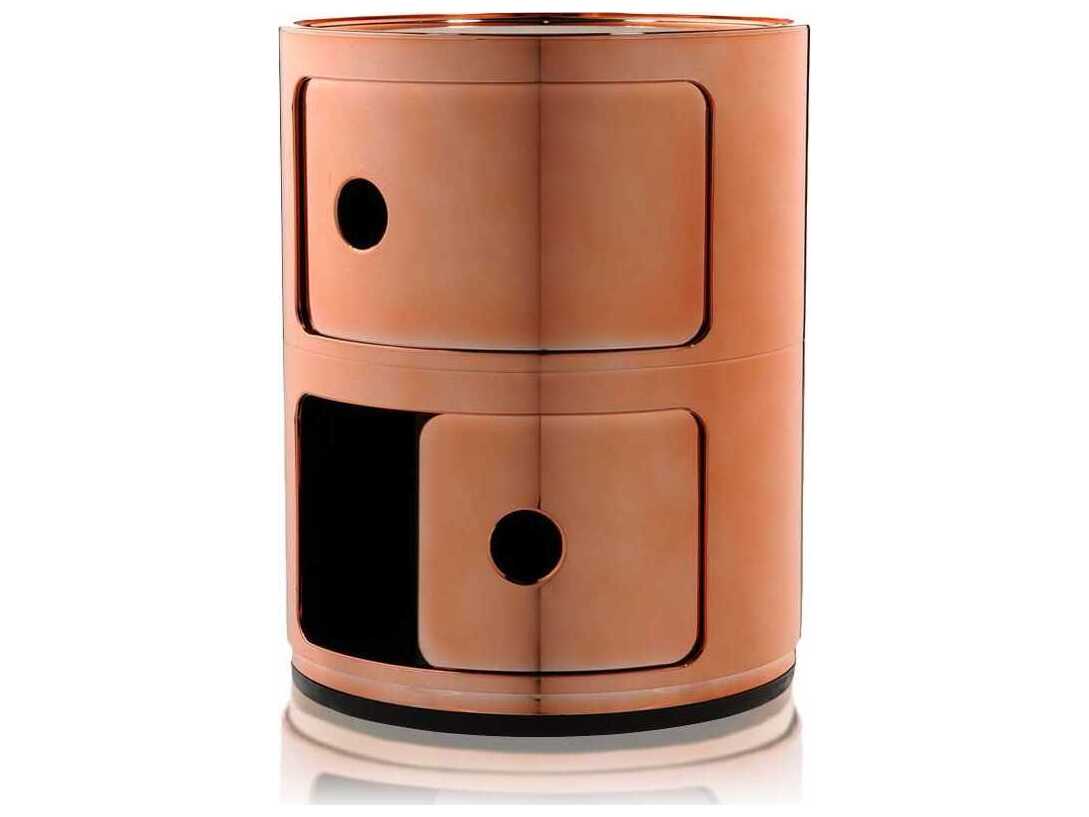 Kartell Componibili Metal Copper File Cabinet