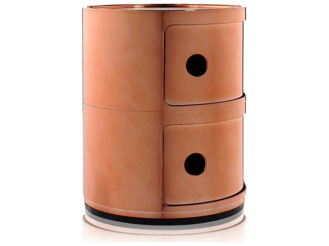 Kartell Componibili Metal Copper File Cabinet