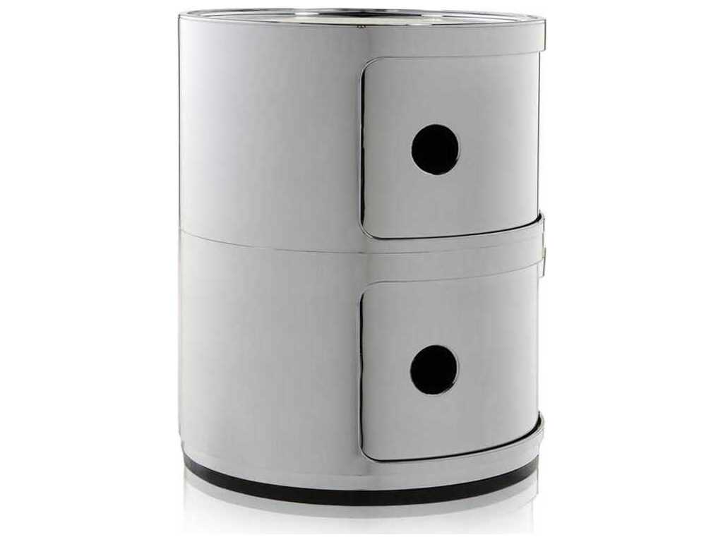 Kartell Componibili Metal Chrome File Cabinet