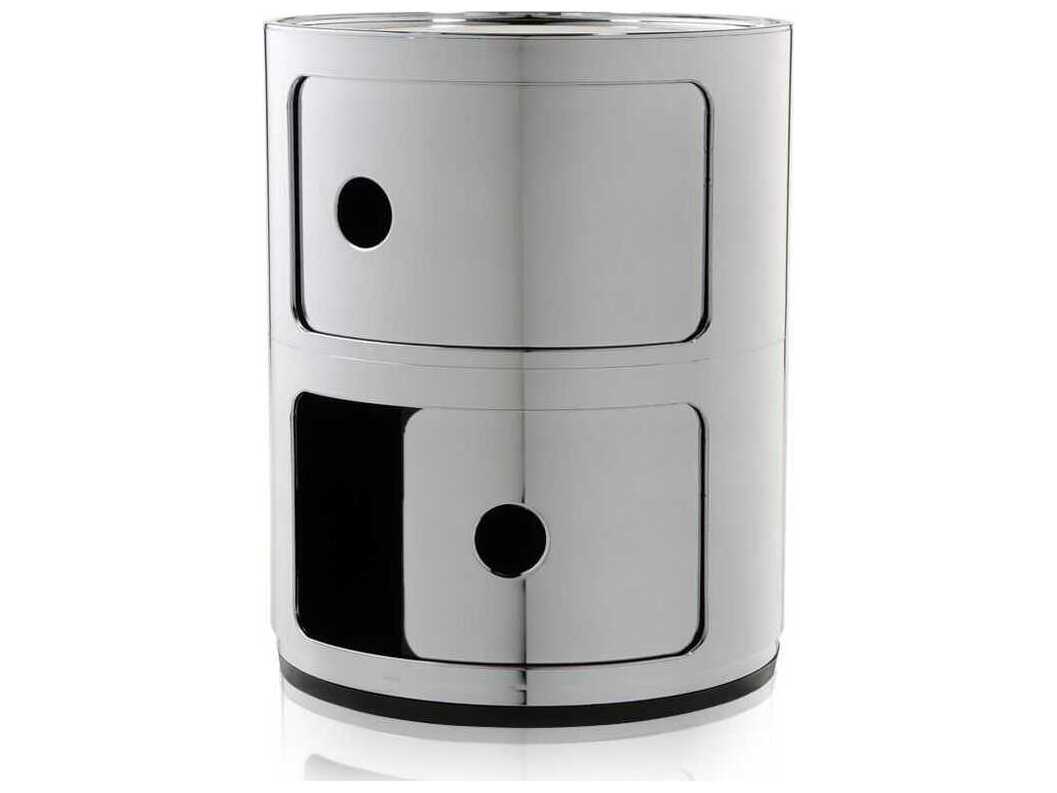 Kartell Componibili Metal Chrome File Cabinet