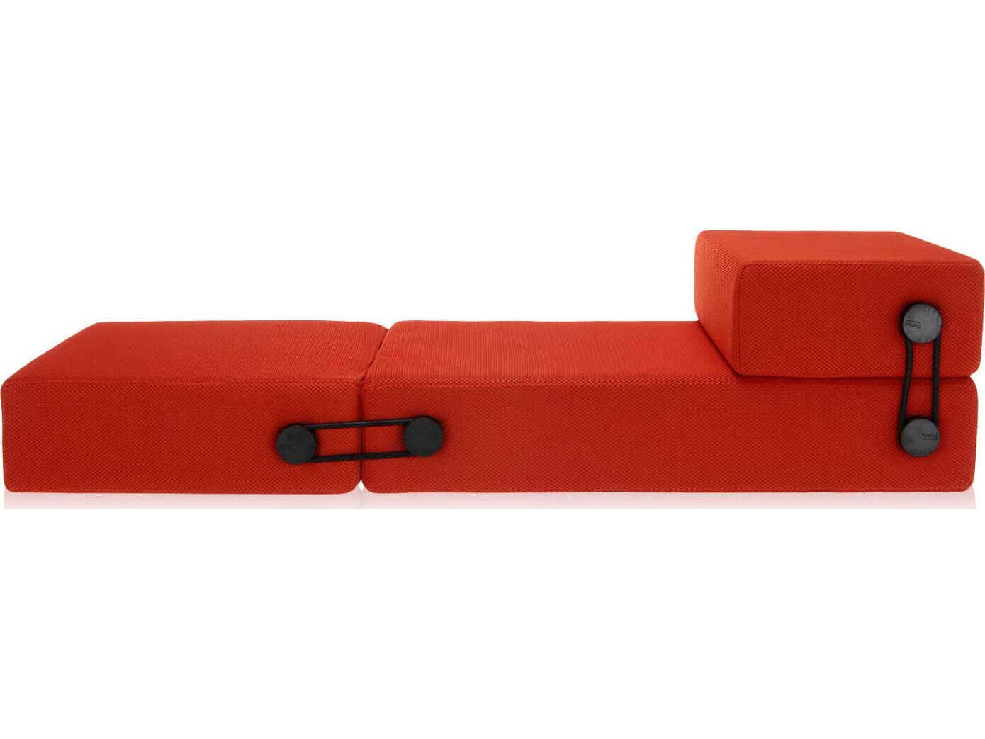 Kartell Trix Orange Red Upholstered Chaise