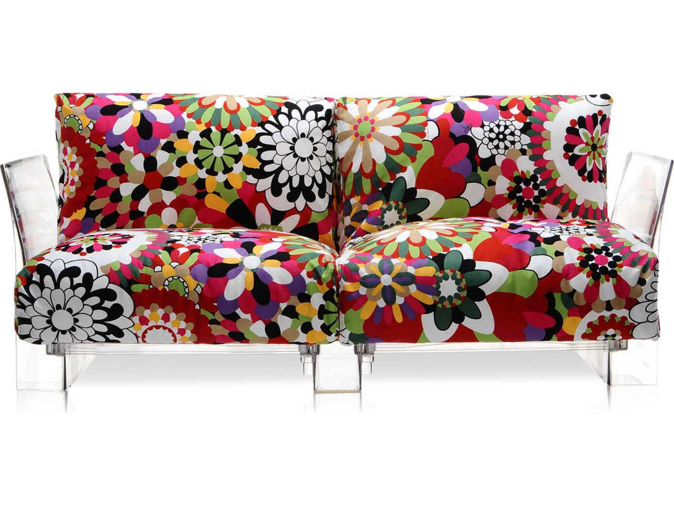 Kartell Pop Missoni Wide Purple Upholstered Sectional Sofa