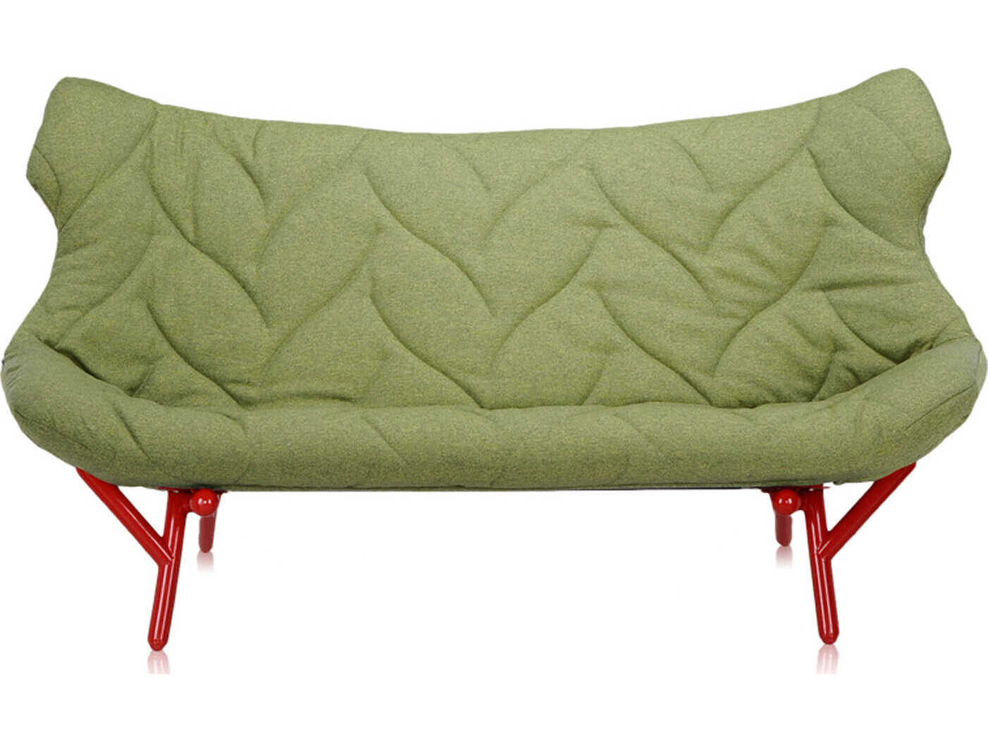 Kartell Foliage Green Trevira And Reds Upholstered Loveseat
