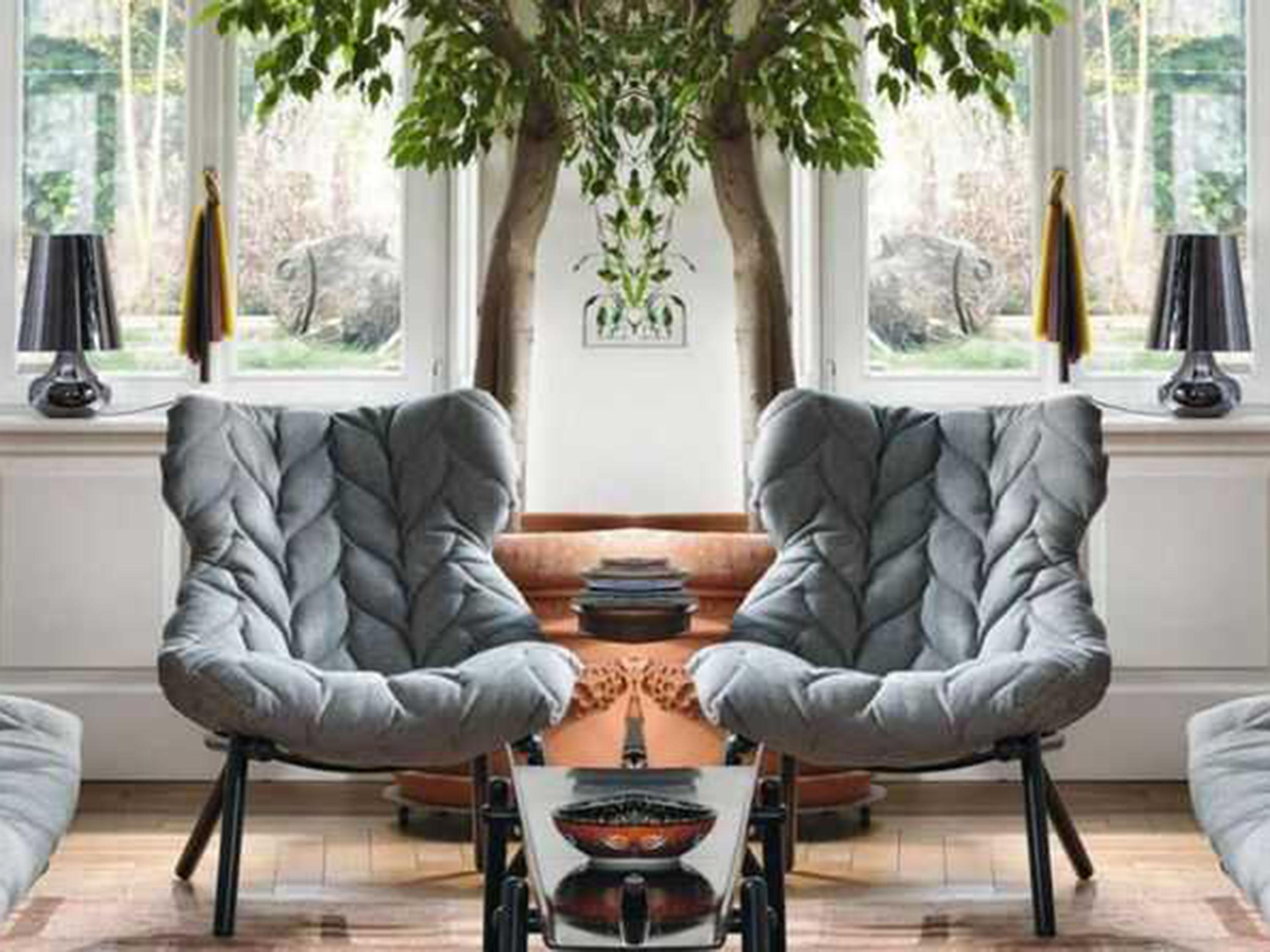 Kartell Foliage Black Fabric Accent Chair