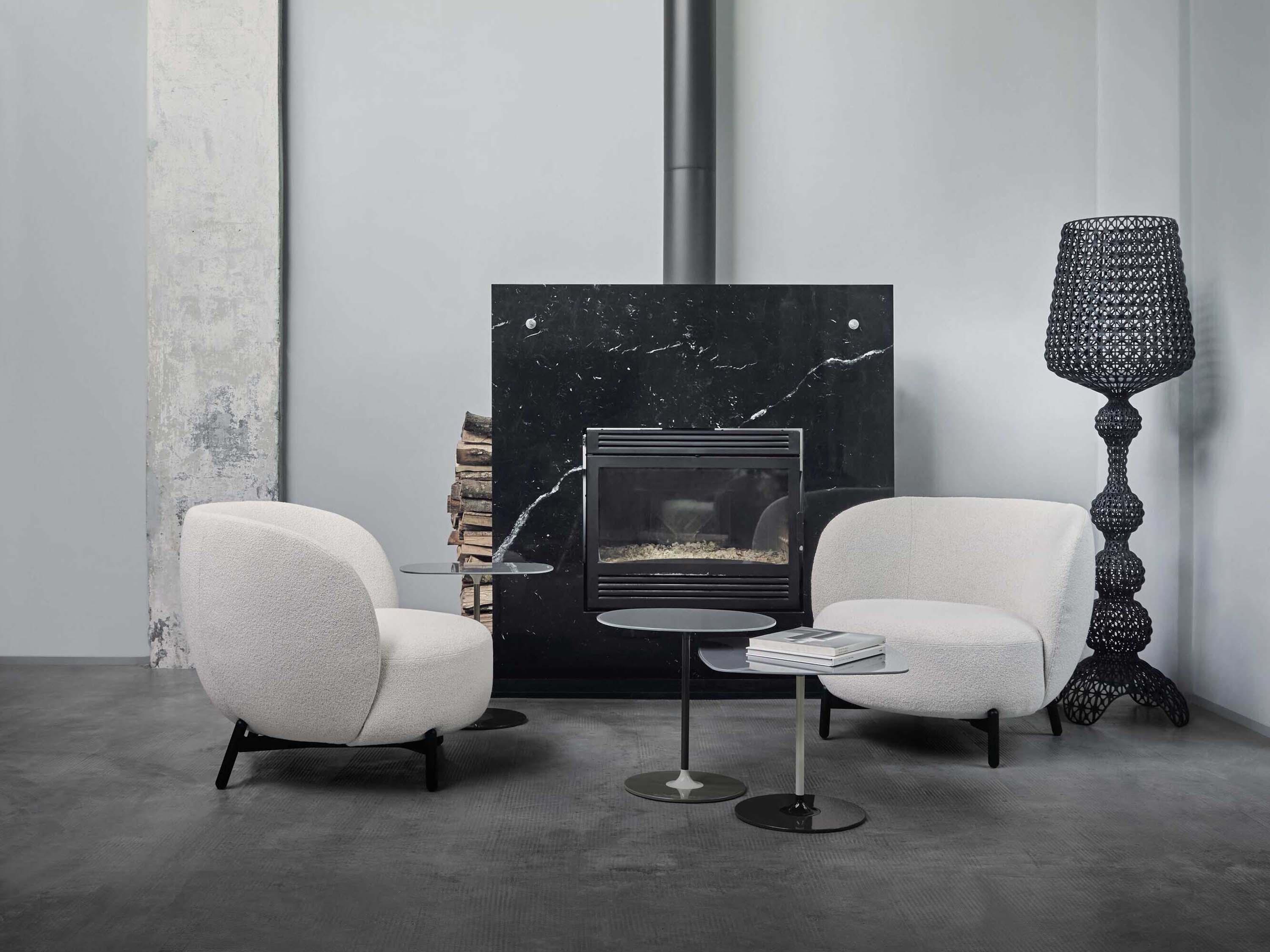 Kartell Lunam White Fabric Accent Chair