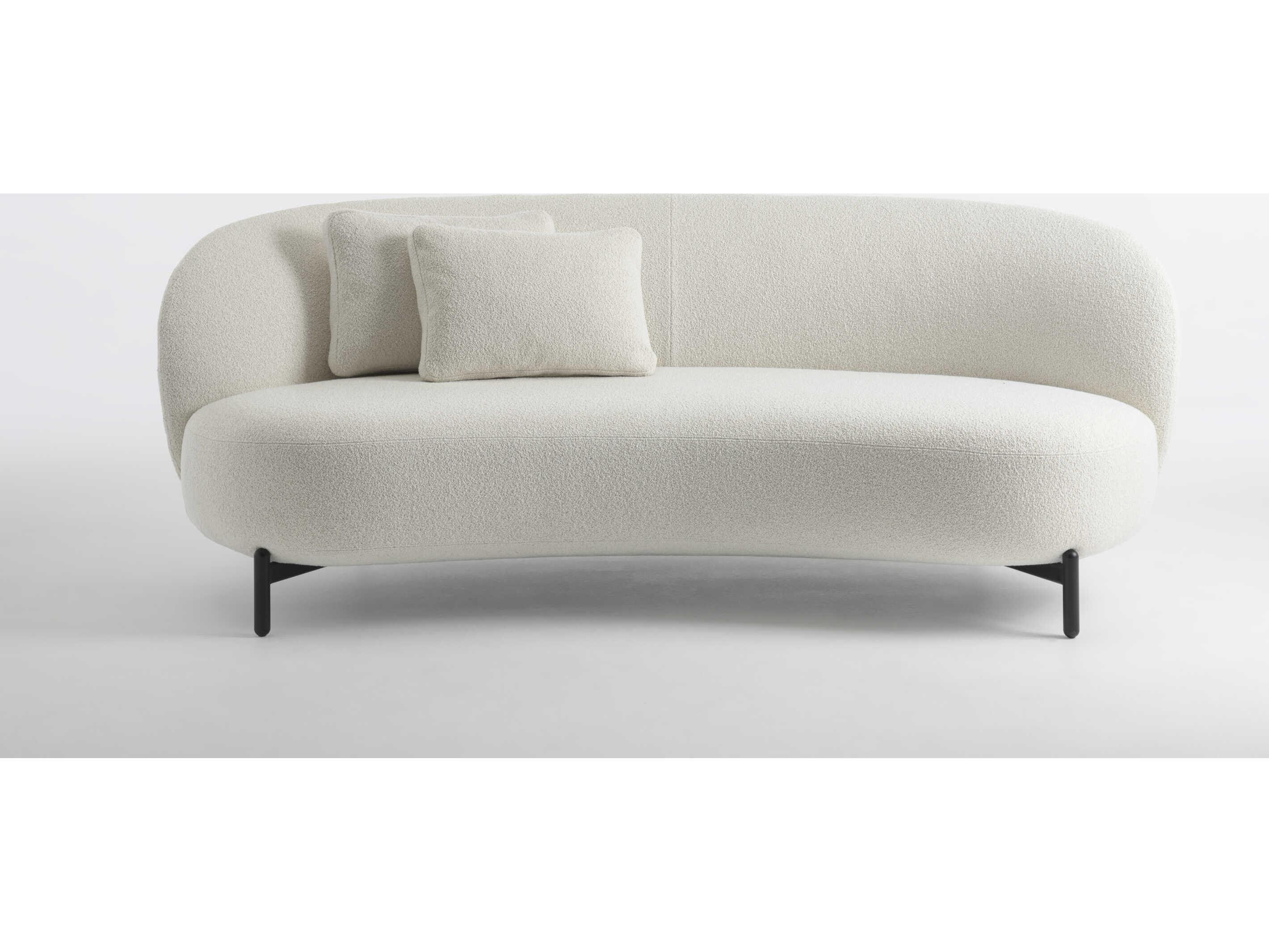 Kartell Lunam OrSoldto White Upholstered Loveseat
