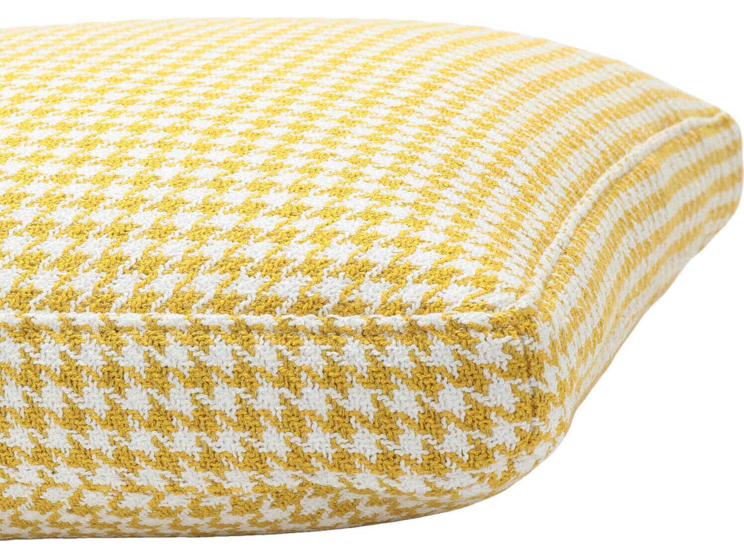 Kartell Largo Mustard Houndstooth 19" x 19" Pillow