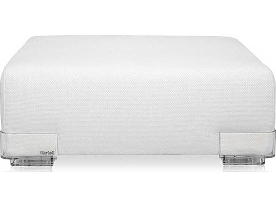 Kartell Plastics Duo White Upholstered Ottoman