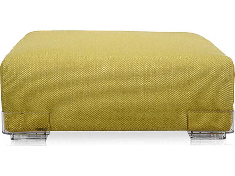 Kartell Plastics Duo Green Upholstered Ottoman