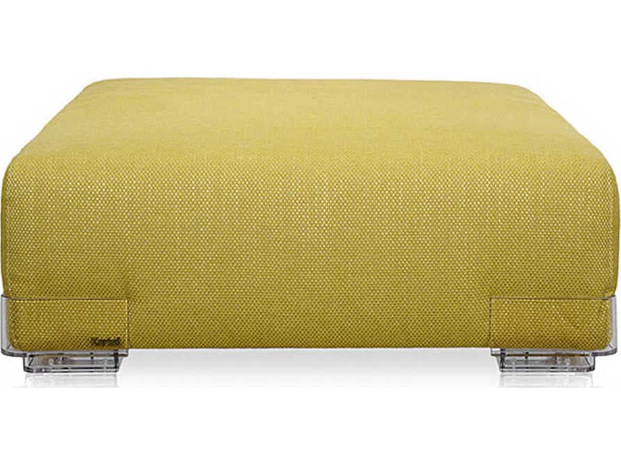 Kartell Plastics Duo Green Upholstered Ottoman
