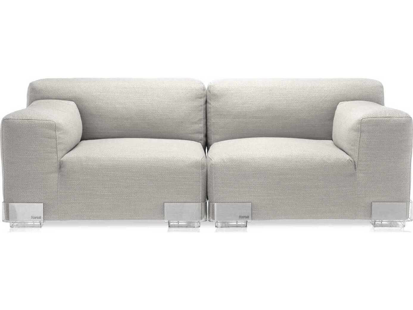 Kartell Plastics Duo White Upholstered Loveseat