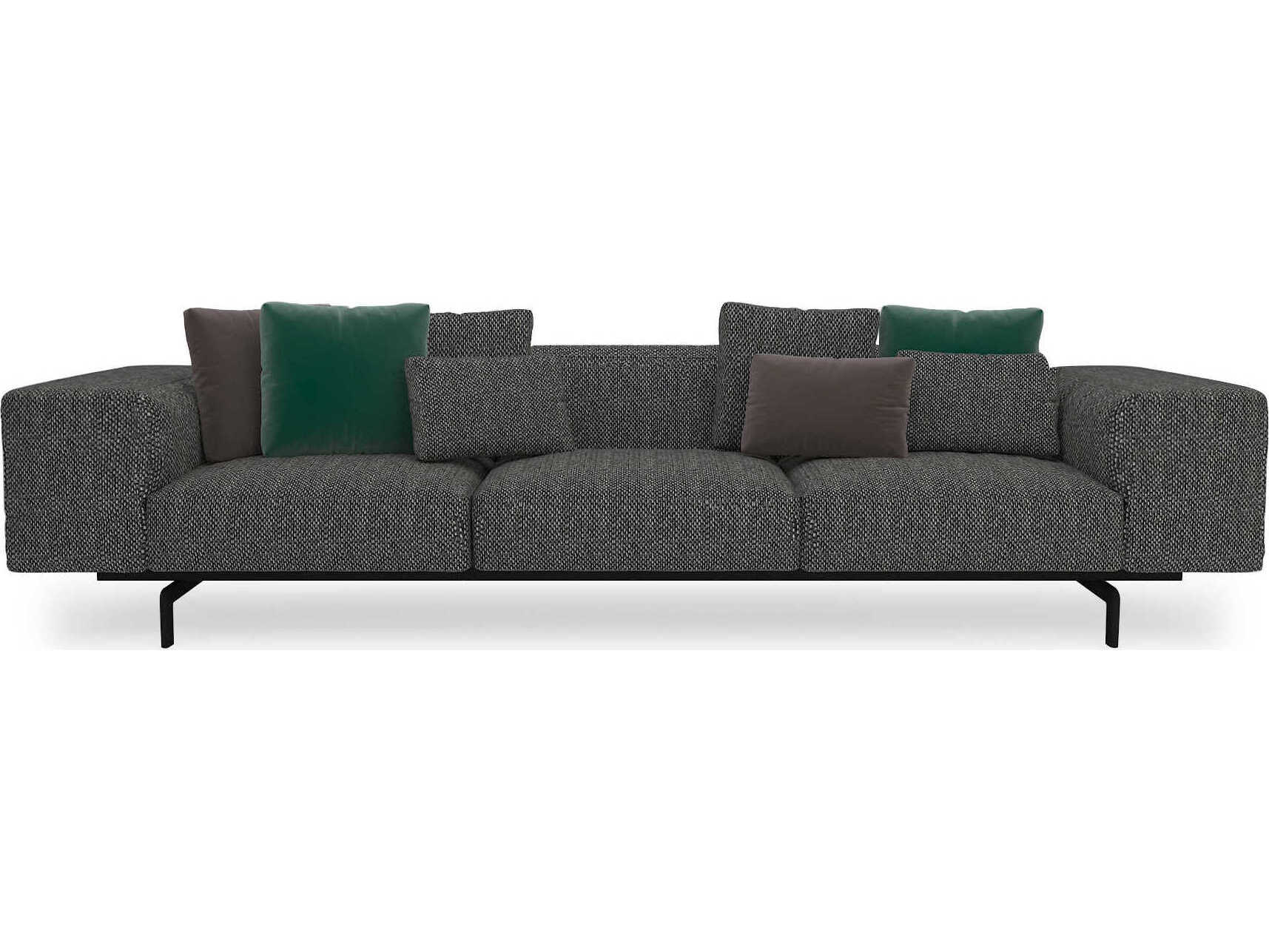 Kartell Largo Gubbio Dark Gray Upholstered Sofa