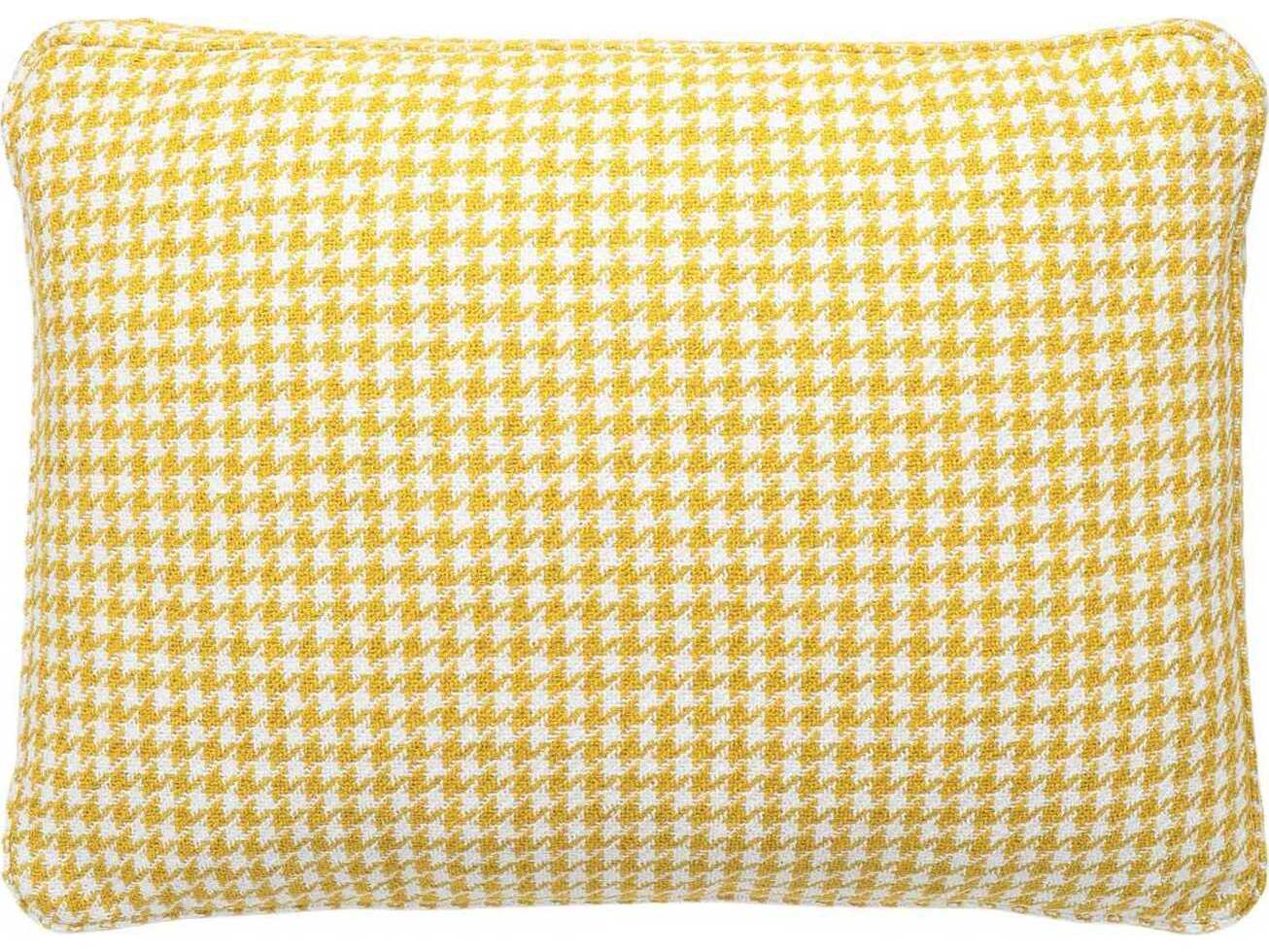 Kartell Largo Mustard Houndstooth 19" x 14" Pillow
