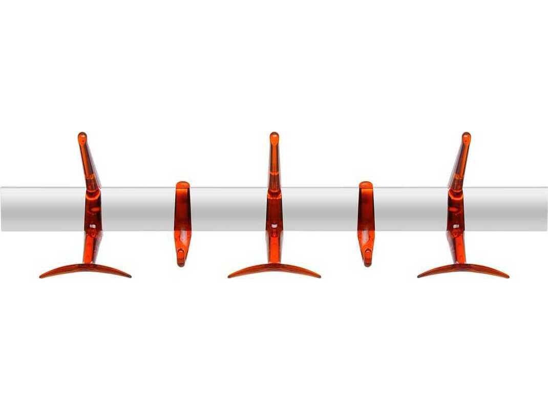 Kartell Hanger Orange Red Five Hook Wall Hanger