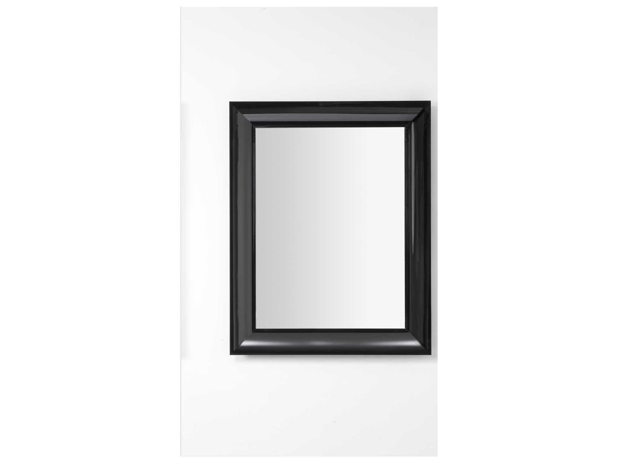 Kartell Francois Ghost Black Rectangular Wall Mirror