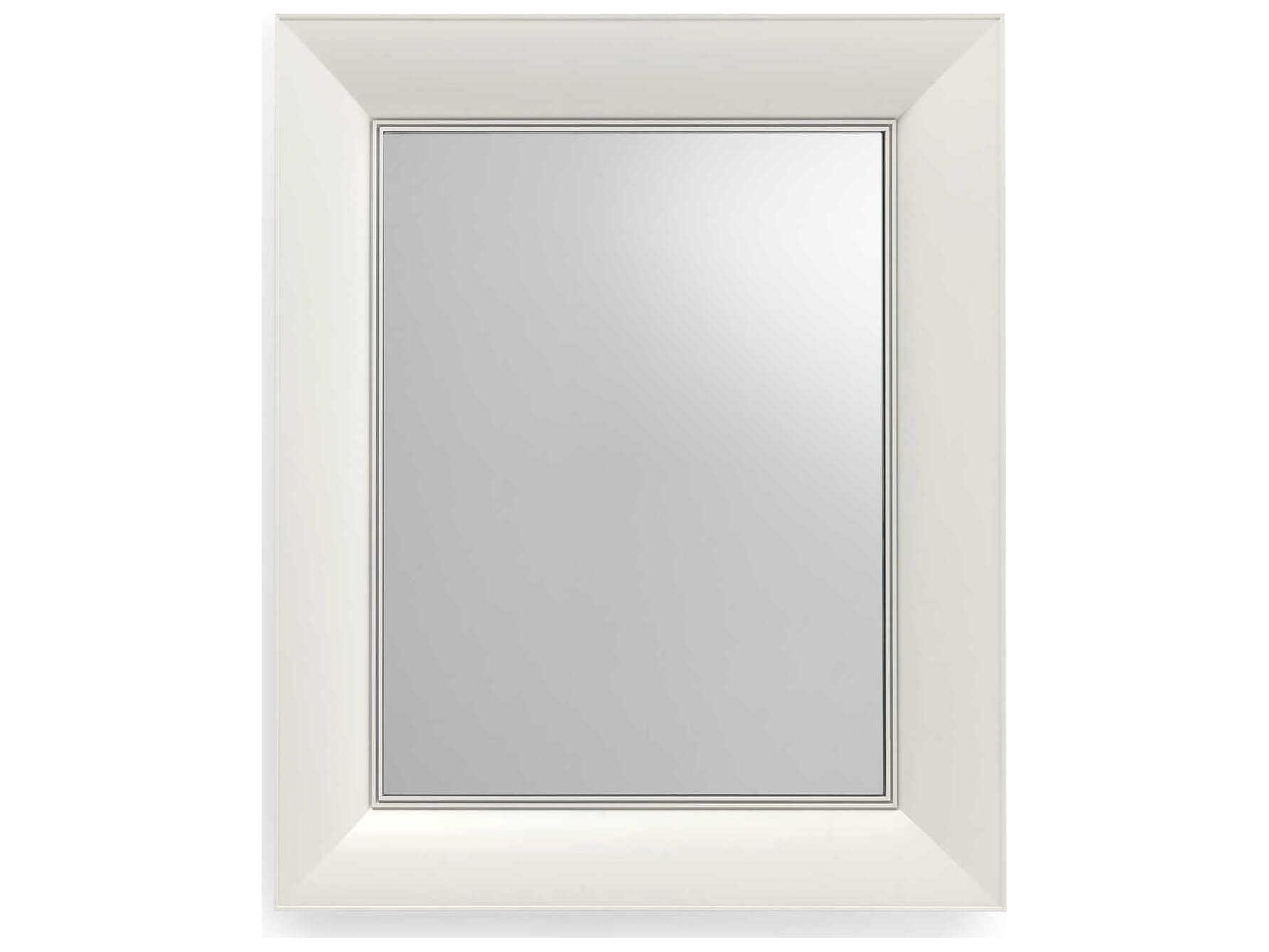 Kartell Francois Ghost Matte White Rectangular Wall Mirror