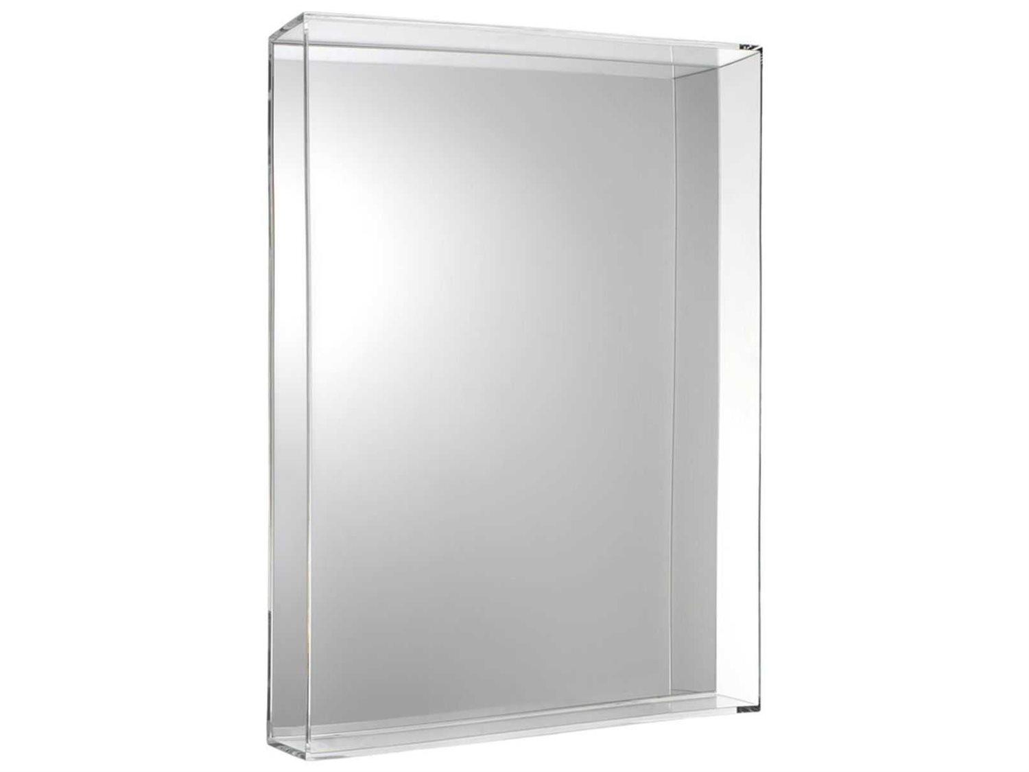 Kartell Only Me Transparent Crystal Rectangular Wall Mirror