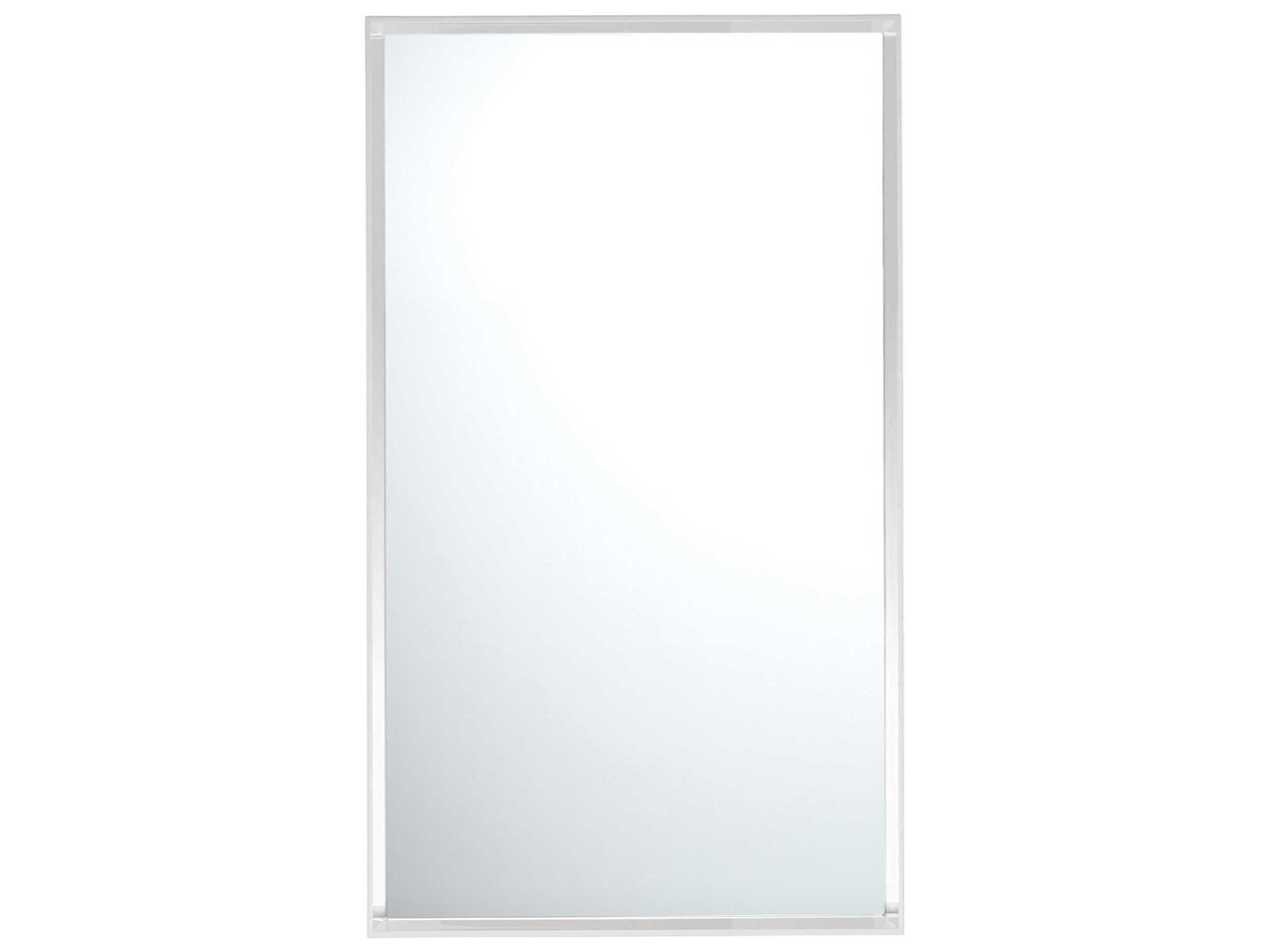 Kartell Only Me Glossy White Rectangular Floor Mirror