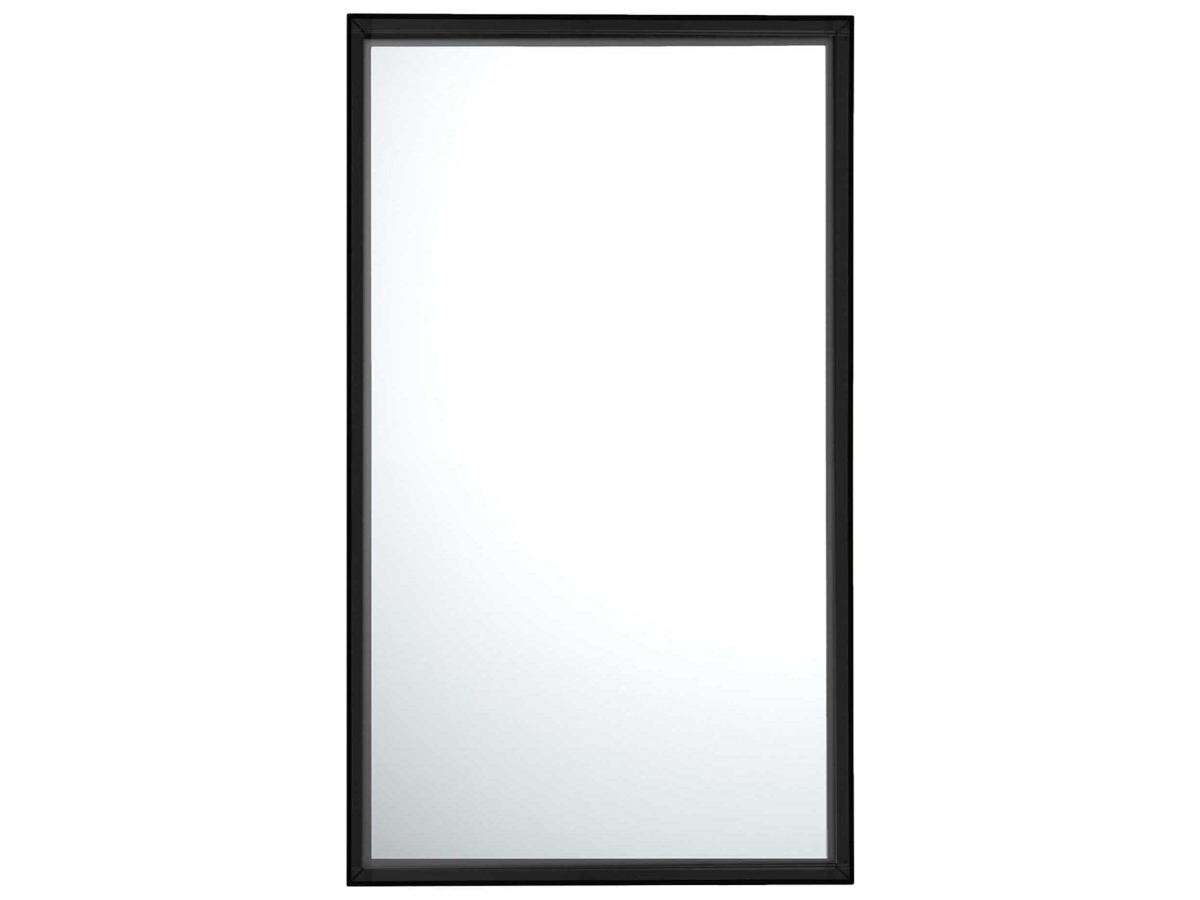 Kartell Only Me Glossy Black Rectangular Floor Mirror