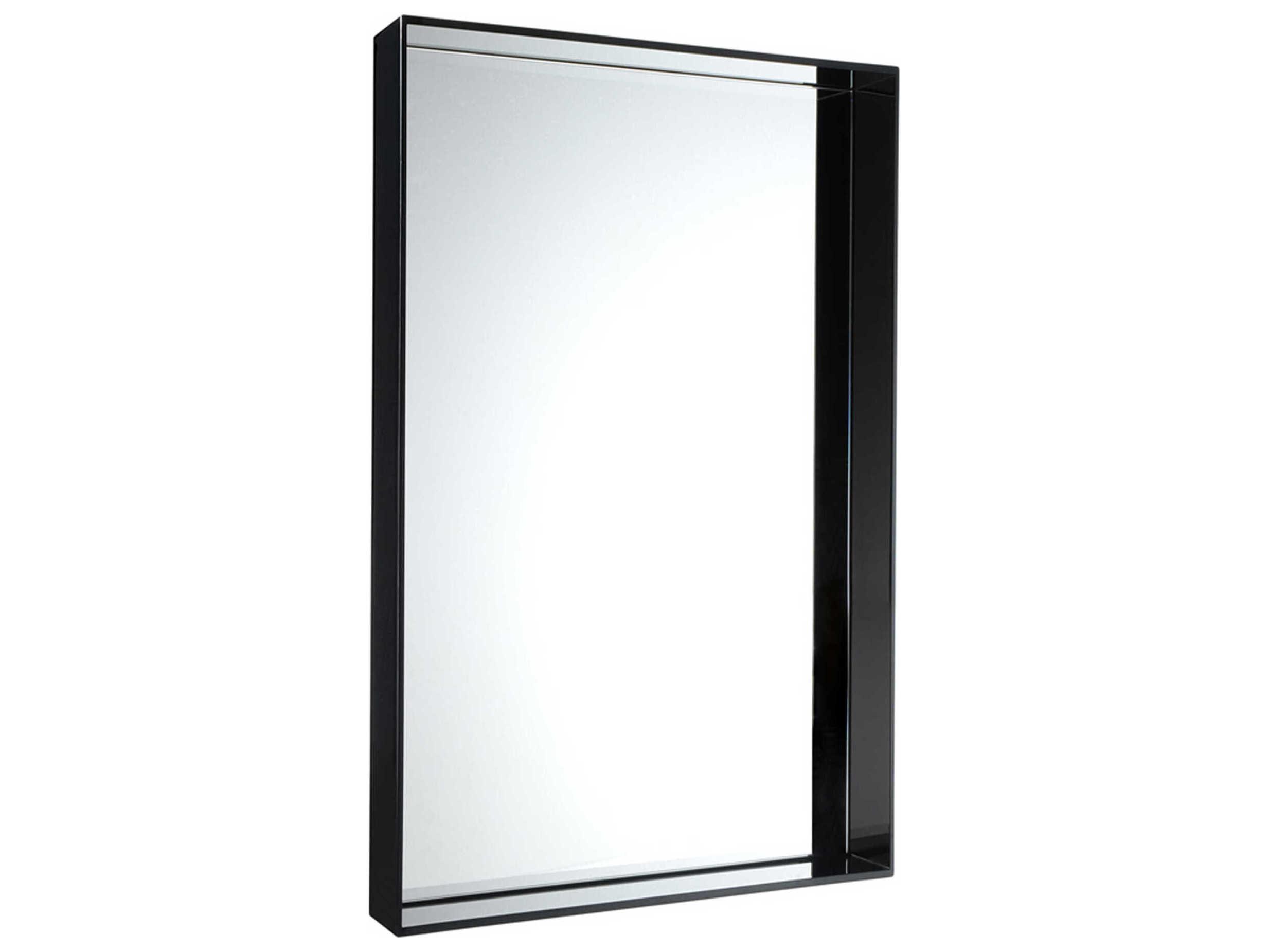 Kartell Only Me Glossy Black Rectangular Floor Mirror