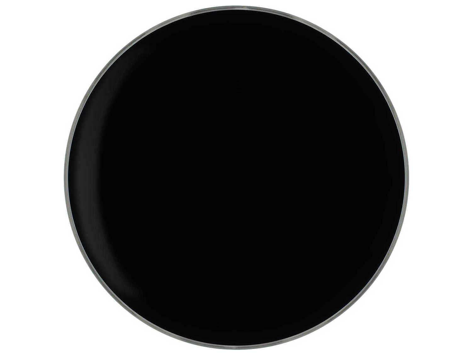 Kartell Tip Top Mono Round Black Glass Transparent End Table