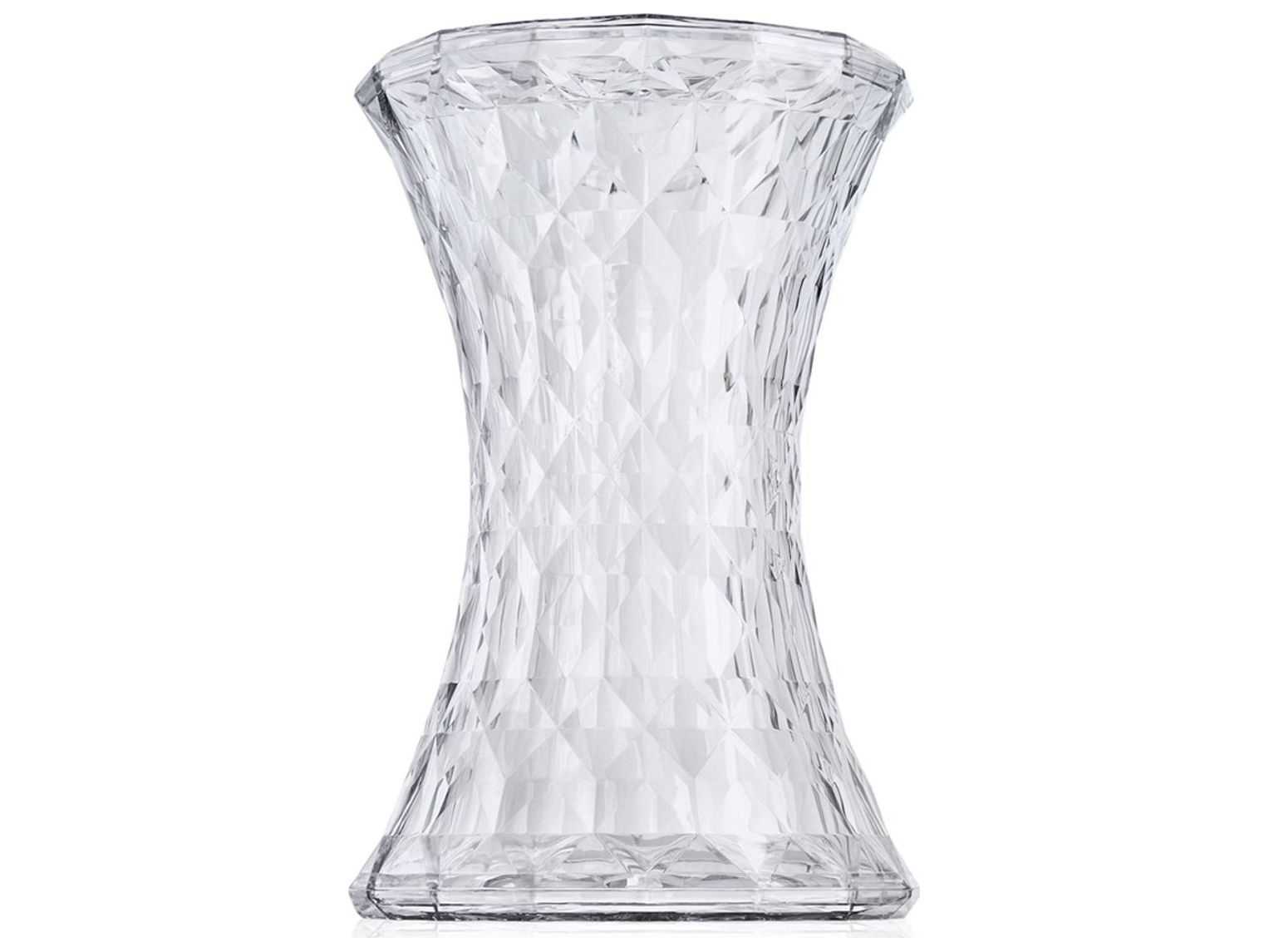 Kartell Stone Transparent Crystal Accent Stool