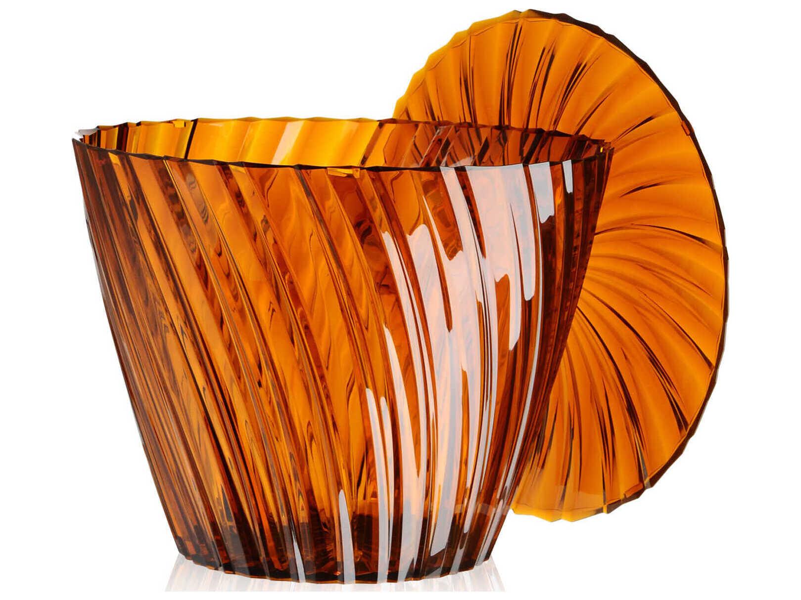 Kartell Sparkle Round Plastic Amber End Table