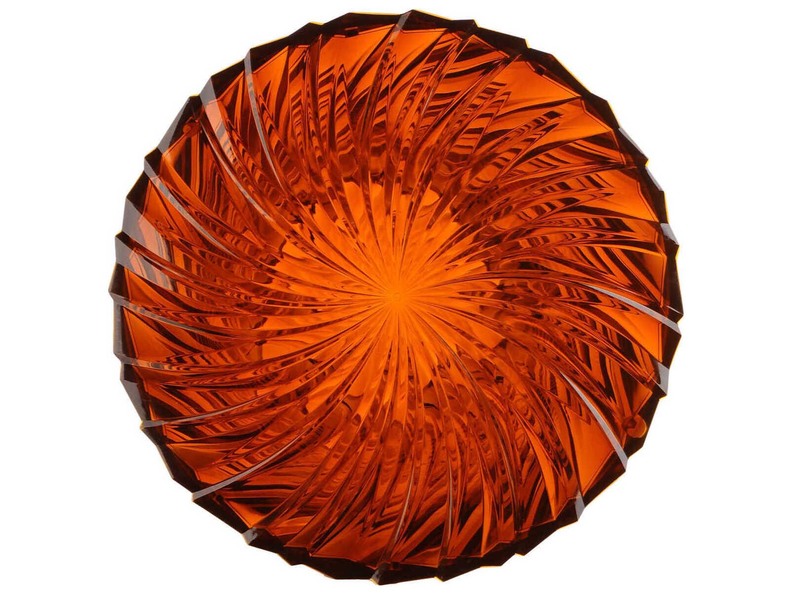 Kartell Sparkle Round Plastic Amber End Table