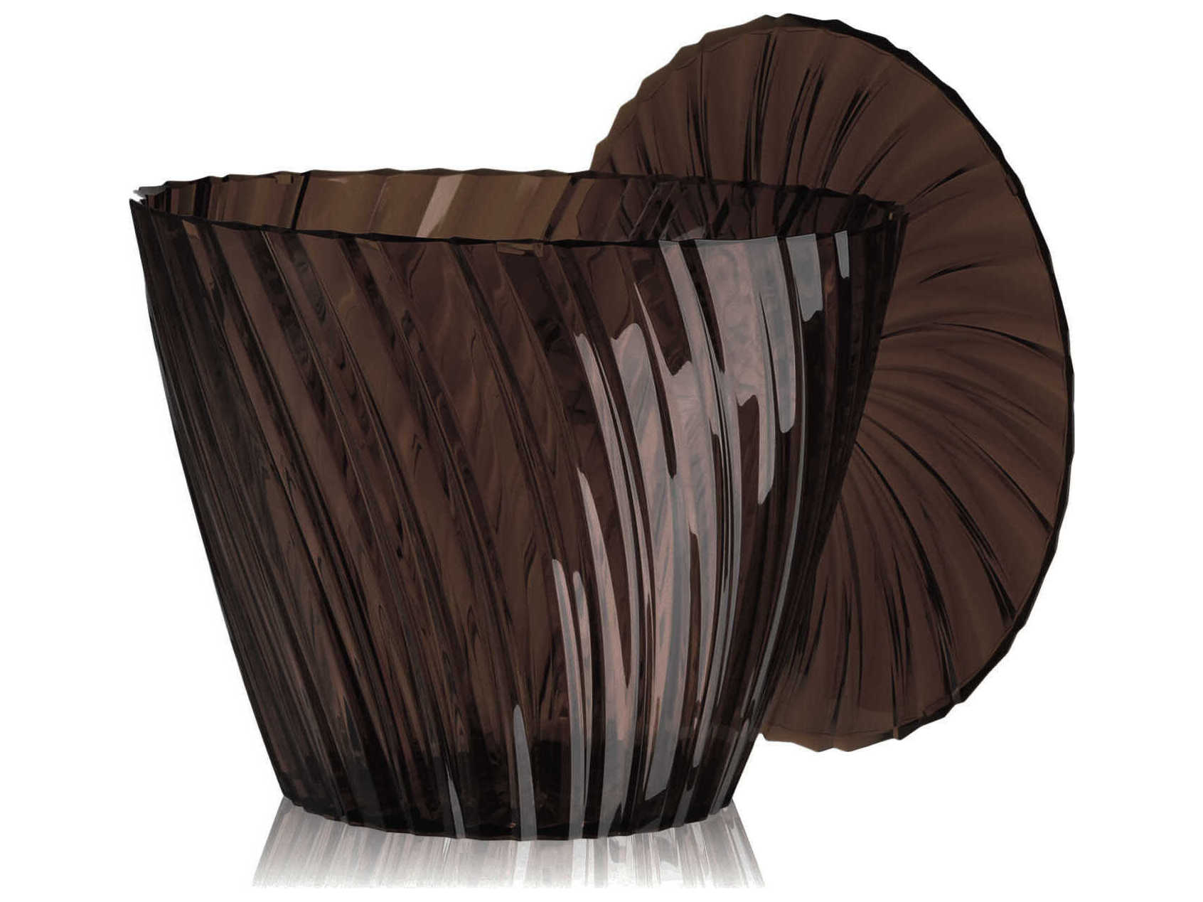 Kartell Sparkle Round Plastic Smoke End Table