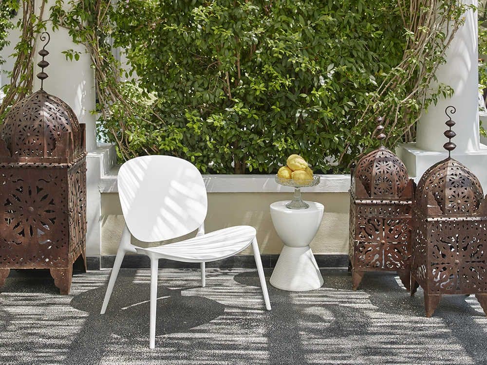 Kartell Prince Aha Wax White Accent Stool