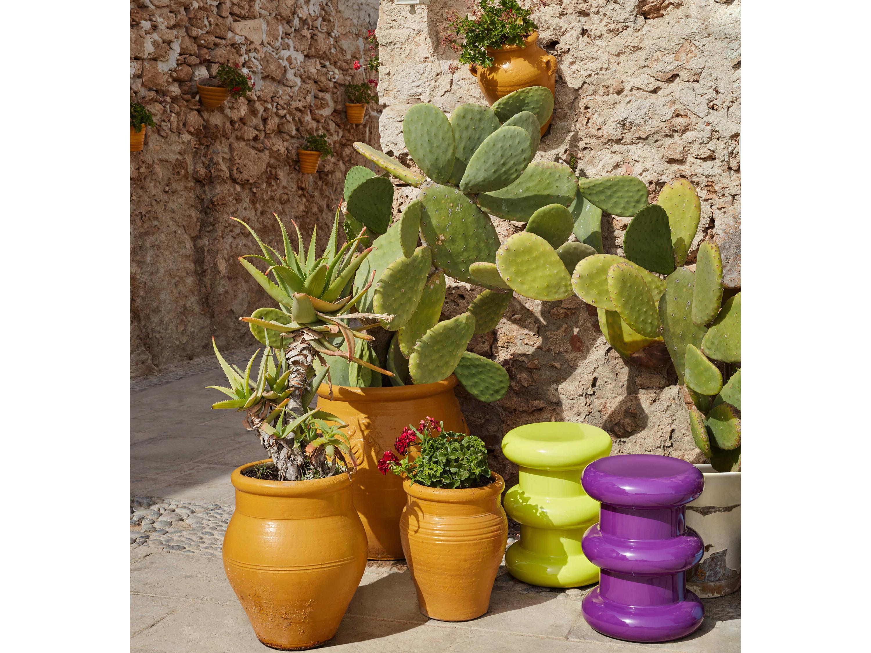 Kartell Pilastro Green Accent Stool