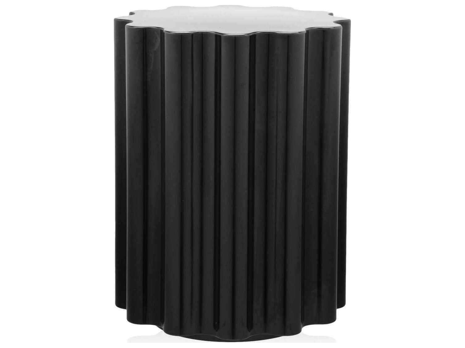 Kartell Colonna Black Accent Stool