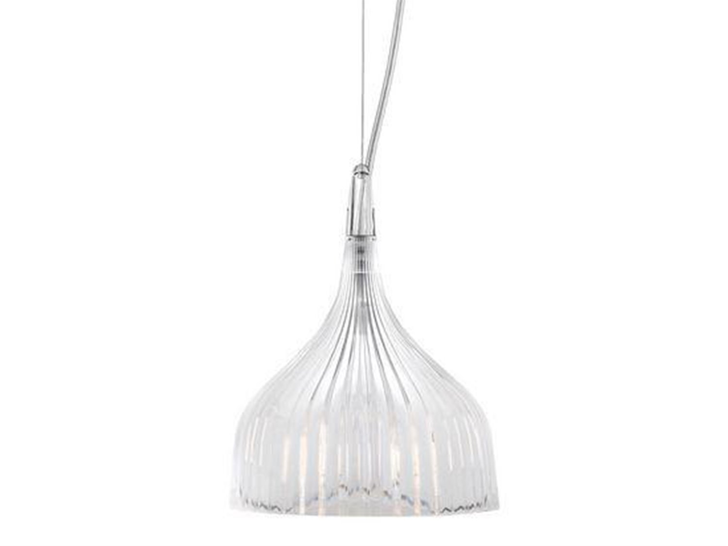 Kartell E Lamp Crystal Clear LED Bell Mini Pendant
