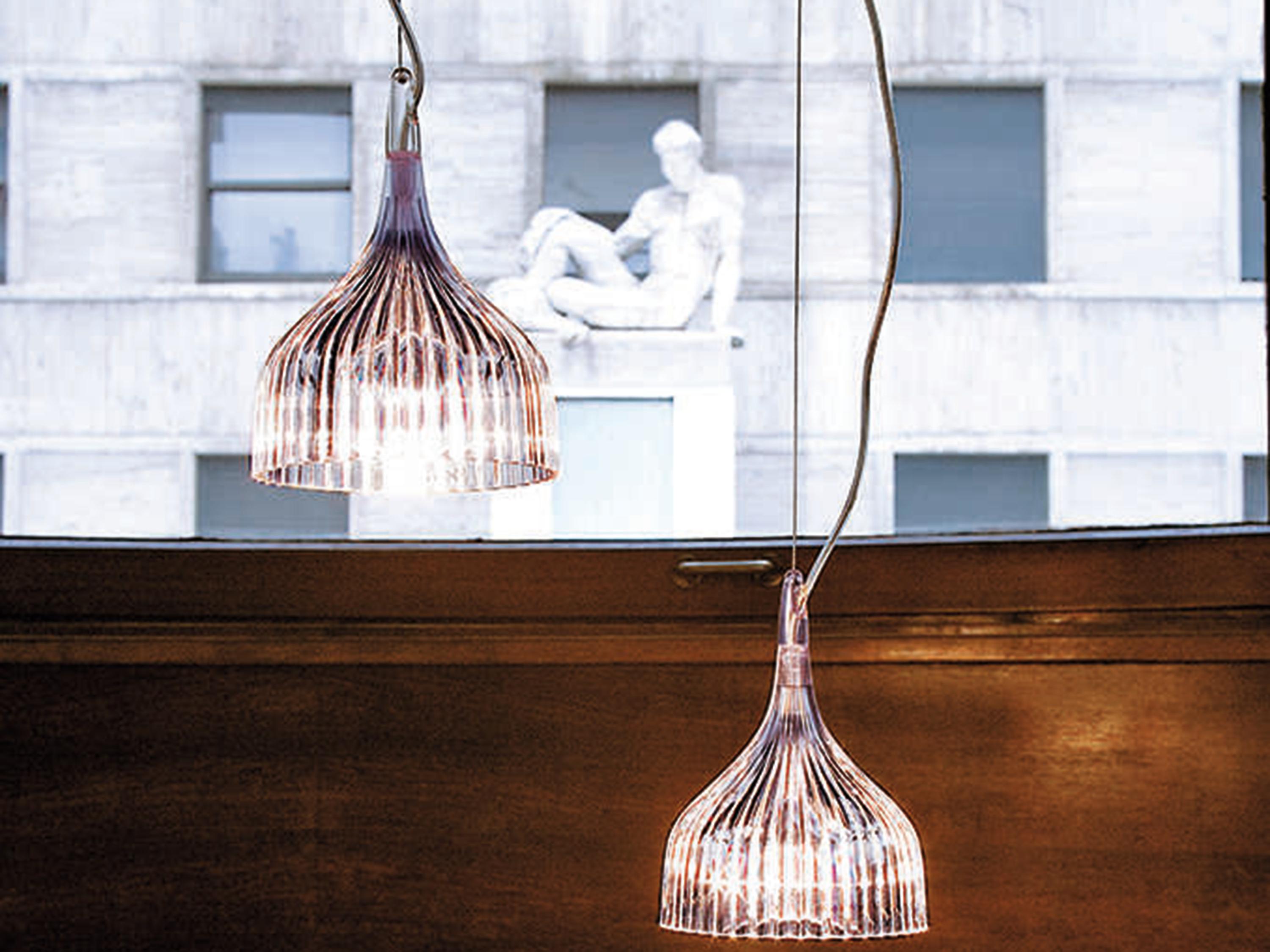 Kartell E Lamp Crystal Clear LED Bell Mini Pendant