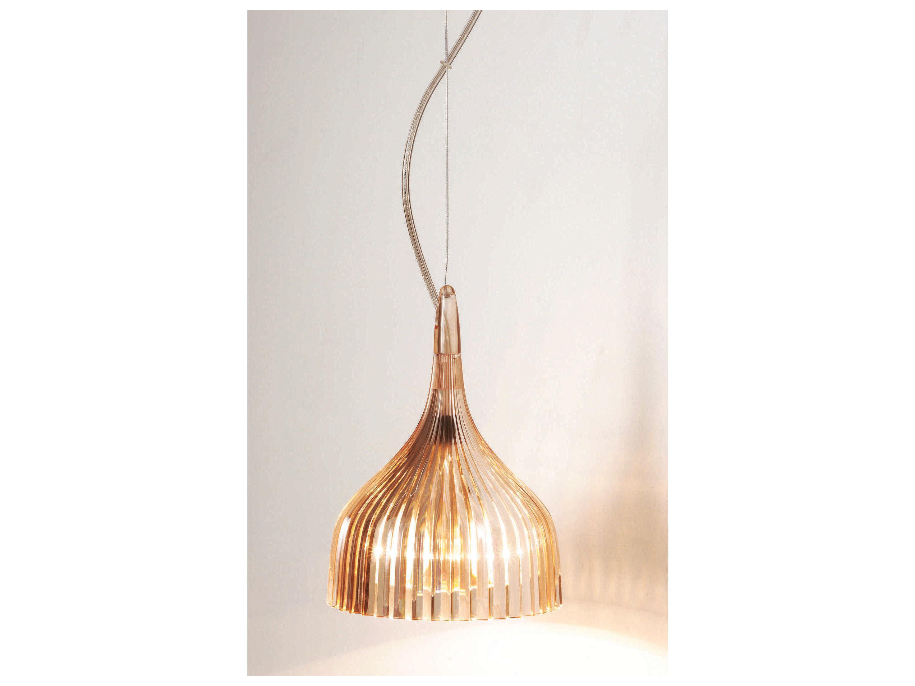 Kartell E Lamp Pink LED Bell Mini Pendant