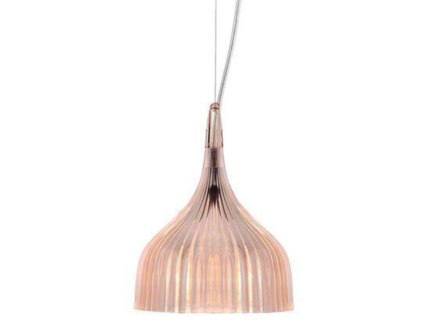 Kartell E Lamp Pink LED Bell Mini Pendant