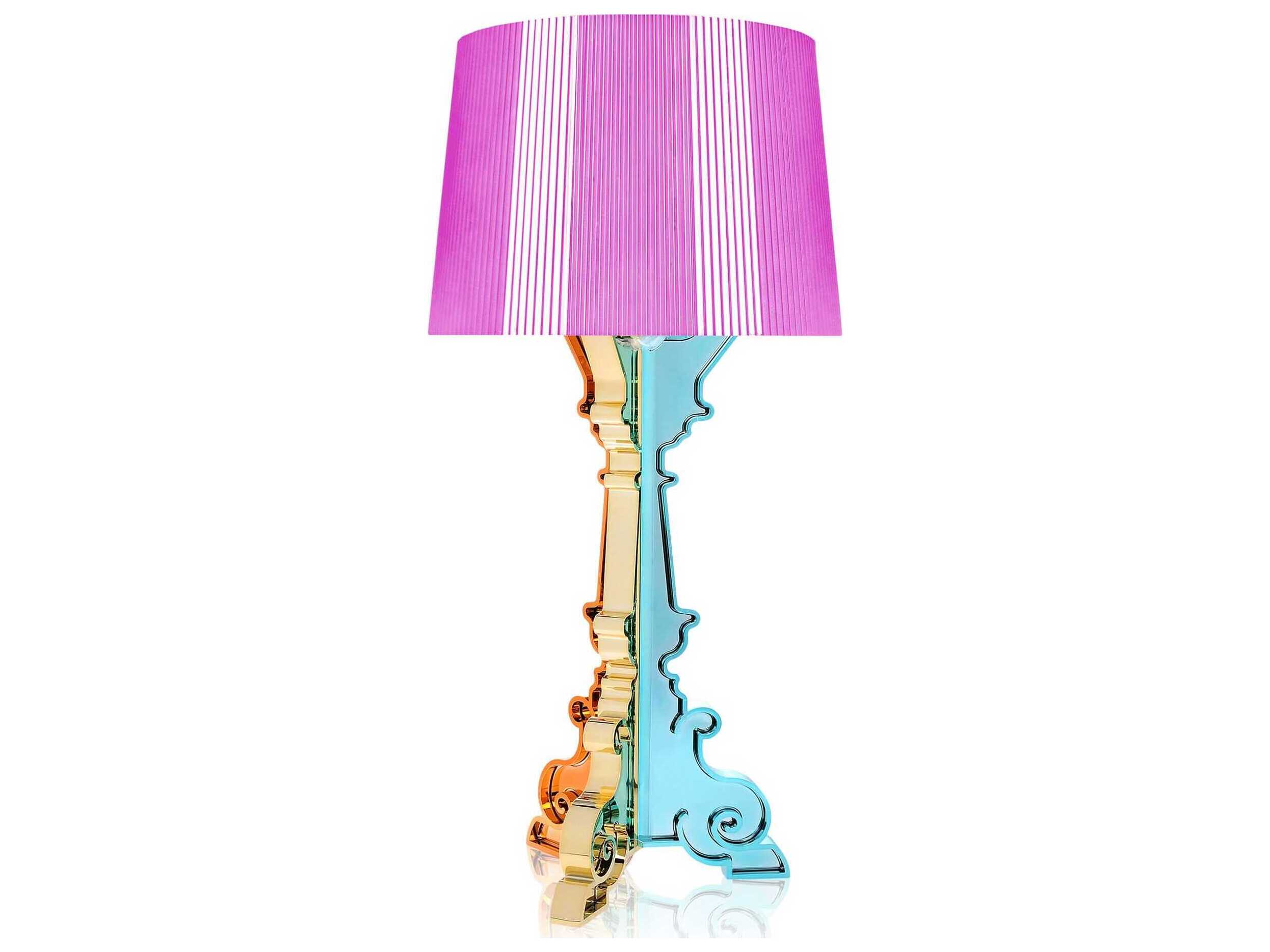 Kartell Bourgie Multied Fuchsia Blue LED Buffet Lamp