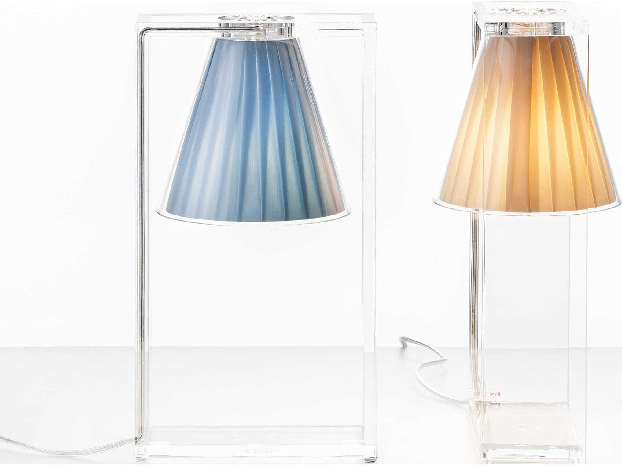 Kartell Light-air Crystal And Beige Diffuser Clear LED Table Lamp