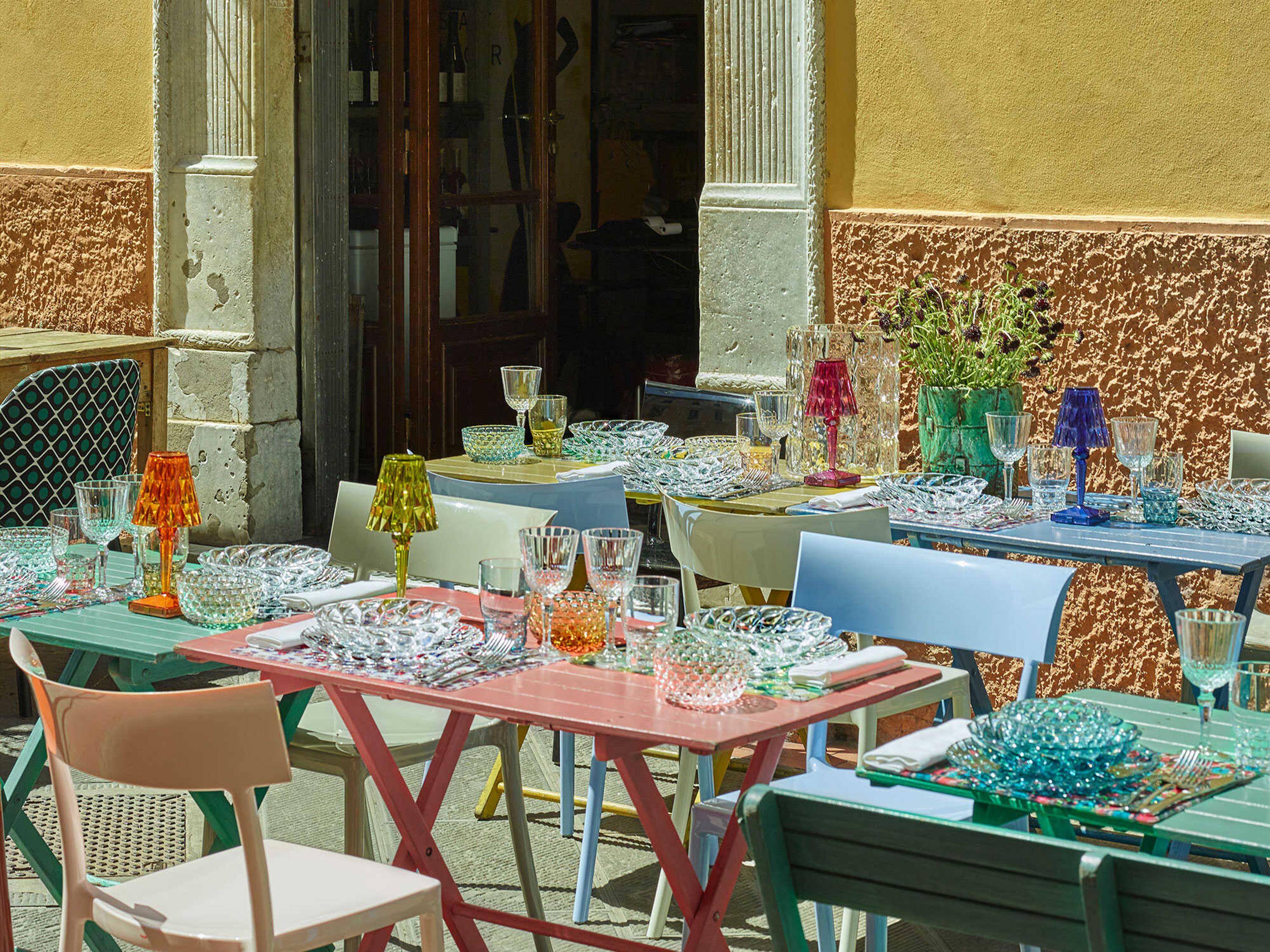 Kartell Battery Green LED Table Lamp