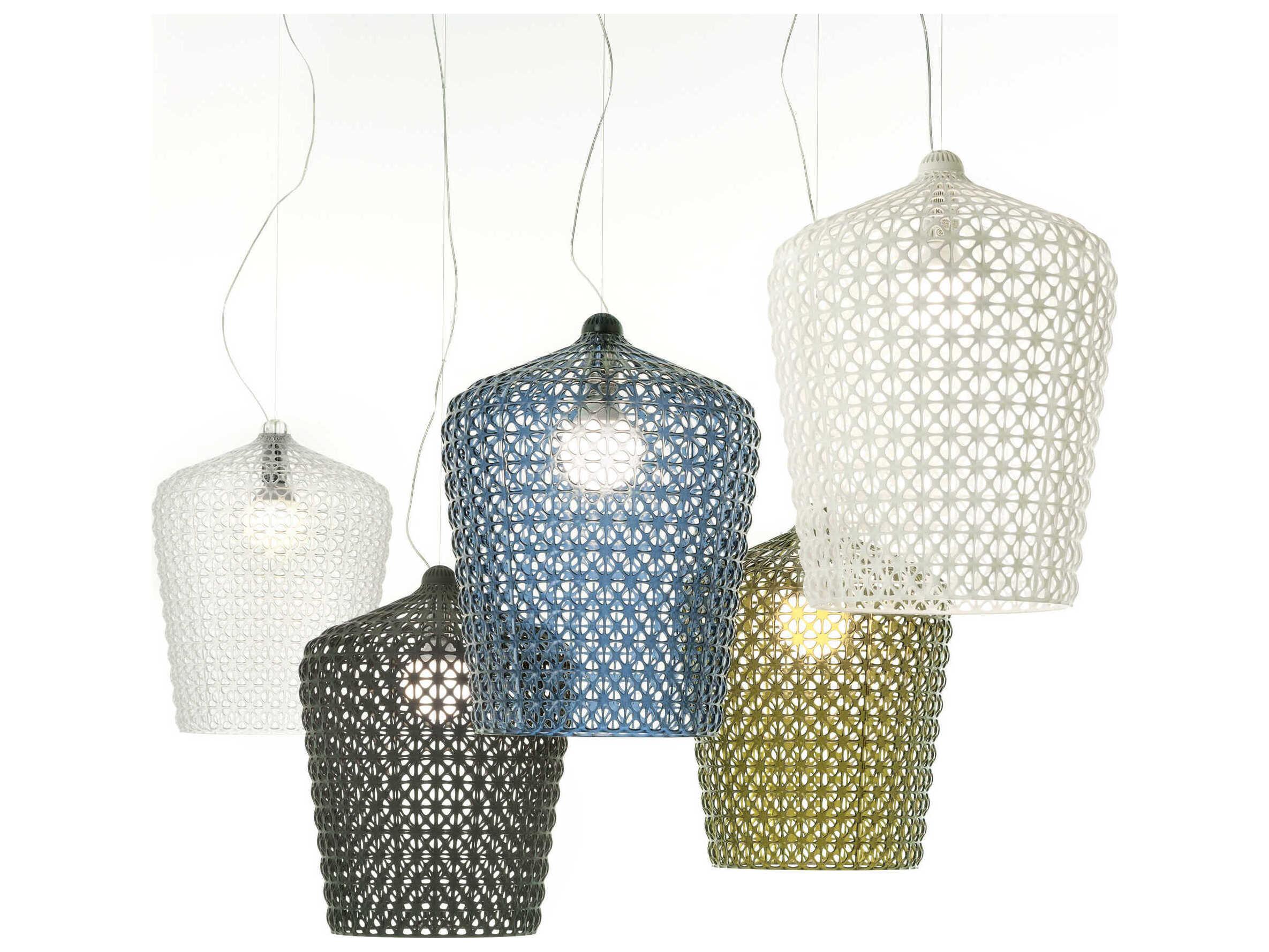 Kartell Kabuki Crystal Clear LED Drum Pendant