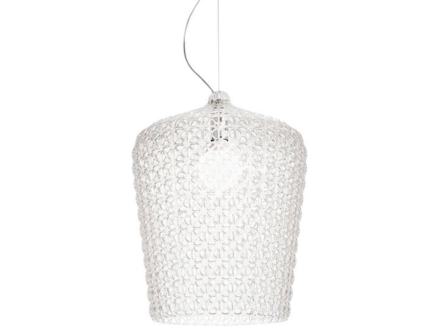 Kartell Kabuki Crystal Clear LED Drum Pendant
