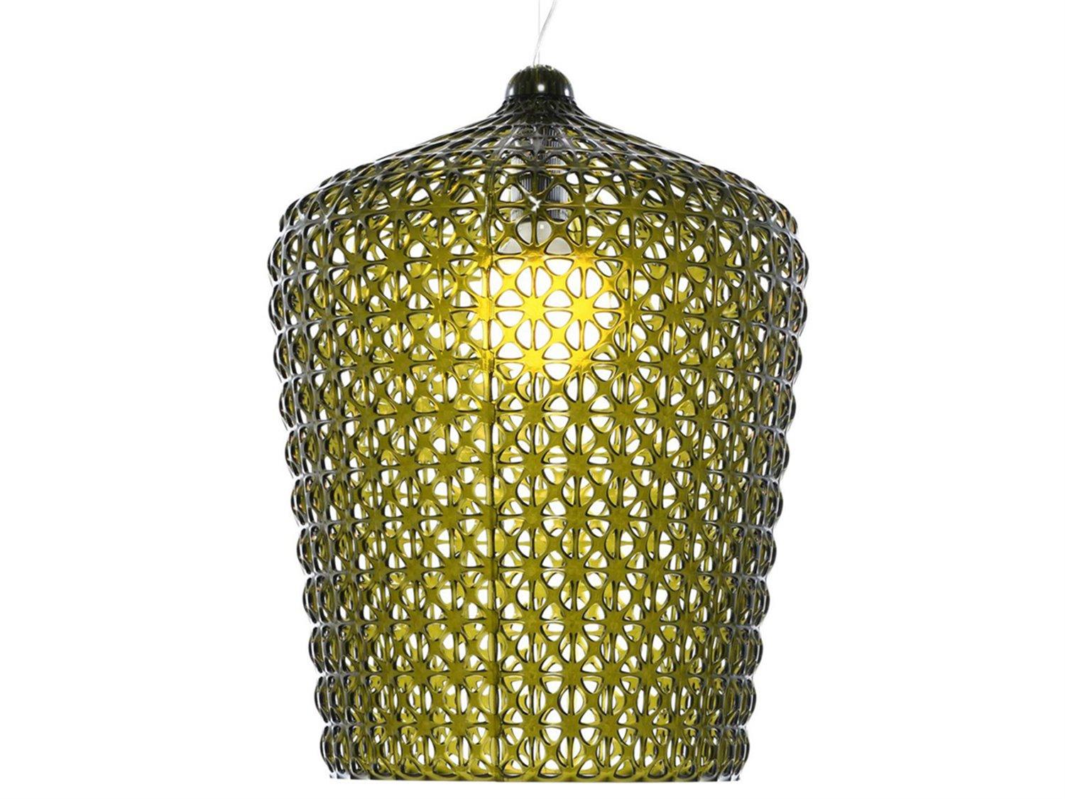 Kartell Kabuki Green LED Drum Pendant