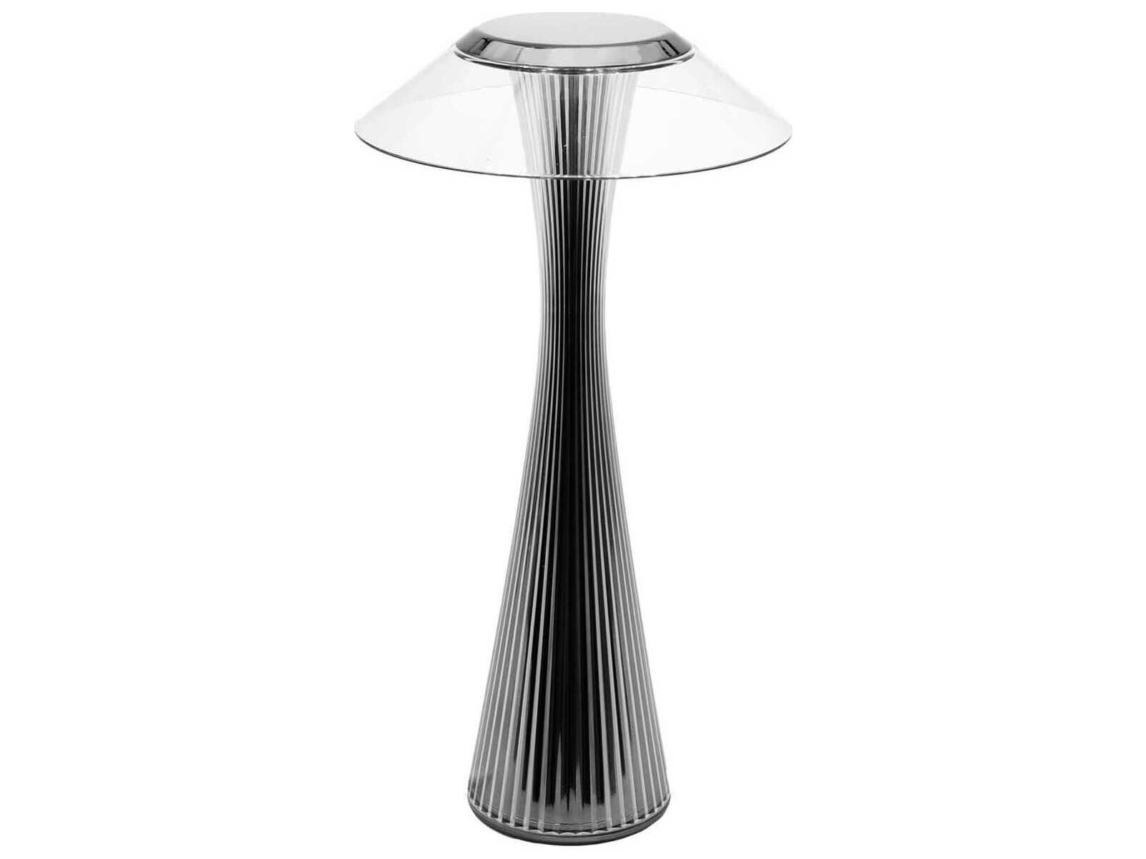 Kartell Space Titanium Silver LED Table Lamp