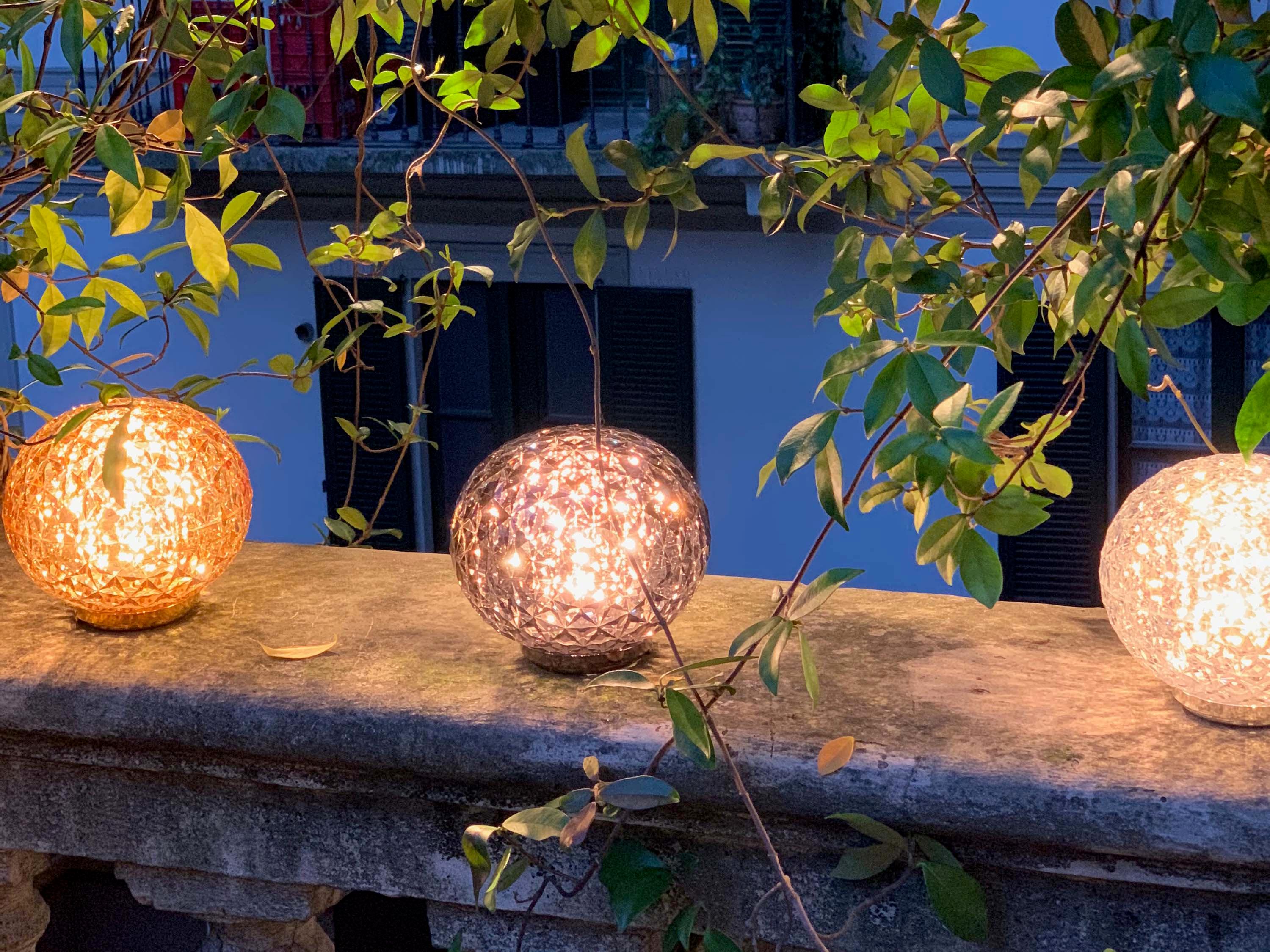 Kartell Mini Planet Portable Crystal Clear LED Table Lamp