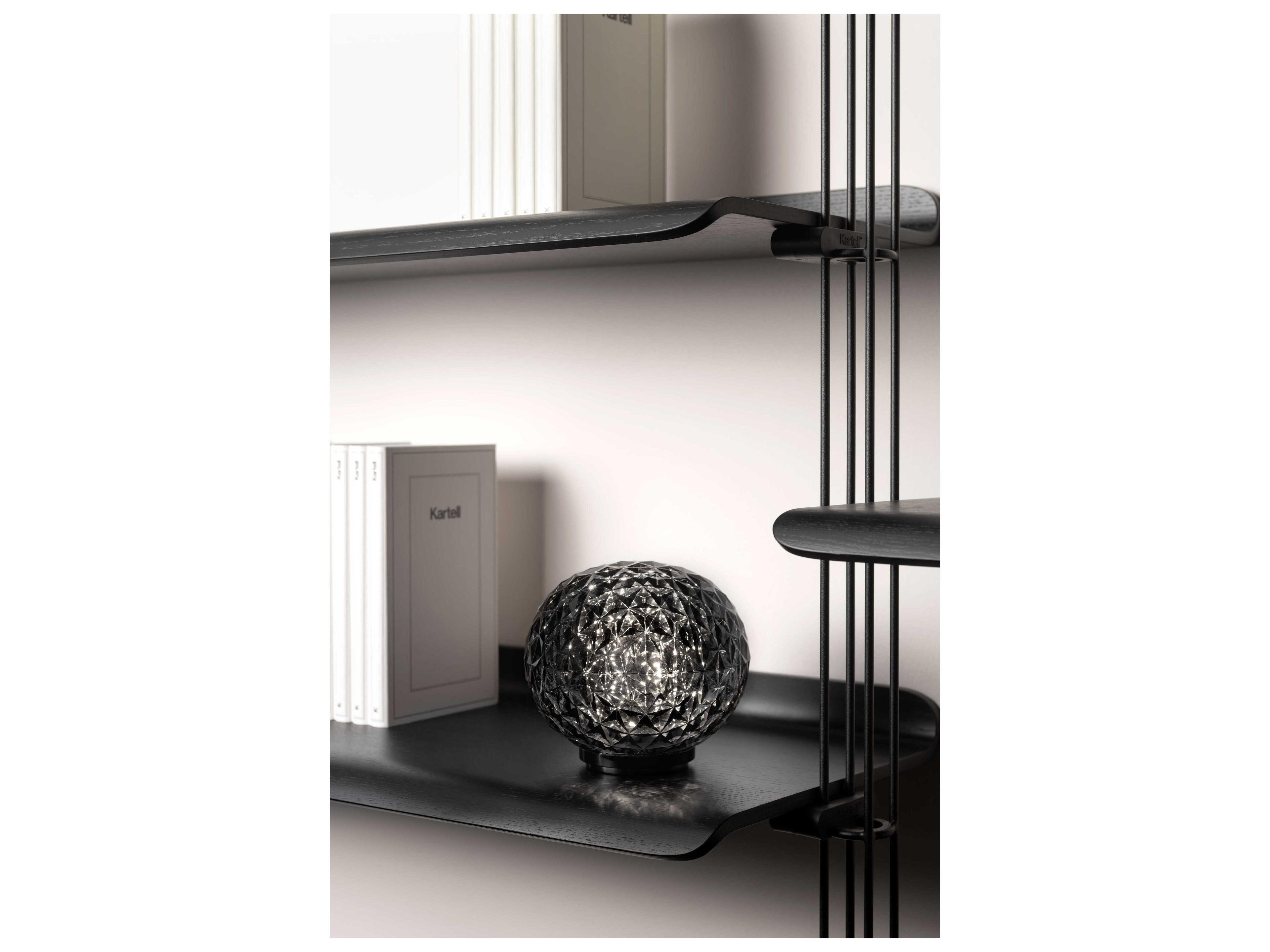 Kartell Mini Planet Portable Smoke Black LED Table Lamp