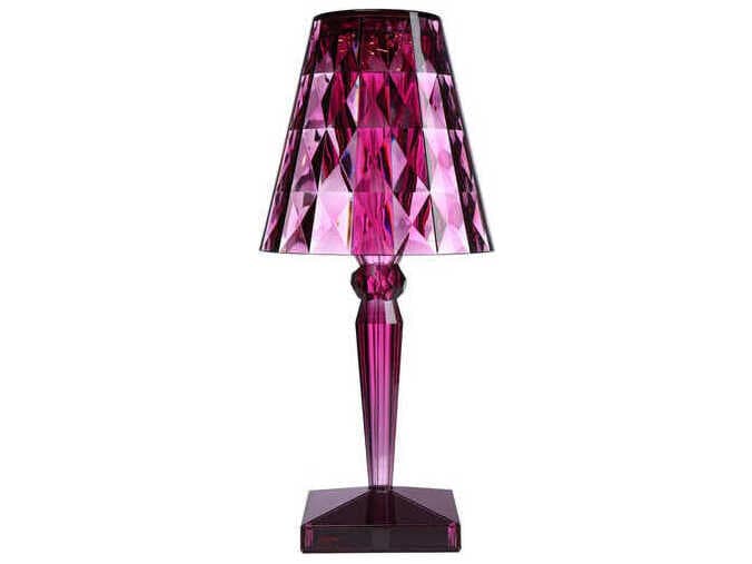 Kartell Big Battery 6. Battery Dimmable Outdoor Portable Lamp in Plum